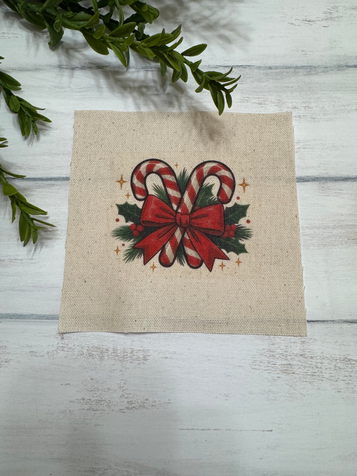 Candy canes with bow 5” patch