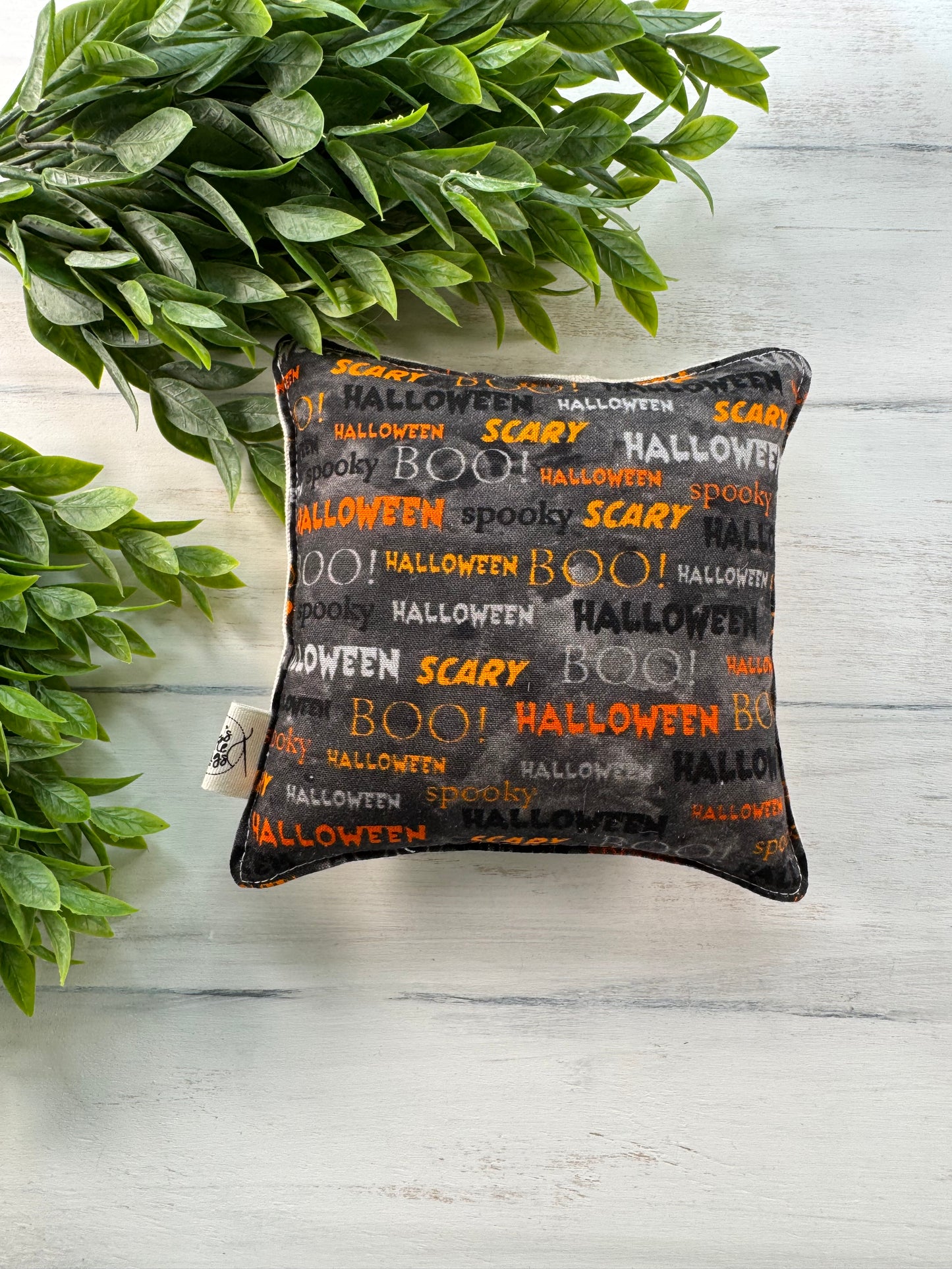 Whimsical ghost reversible mini pillow
