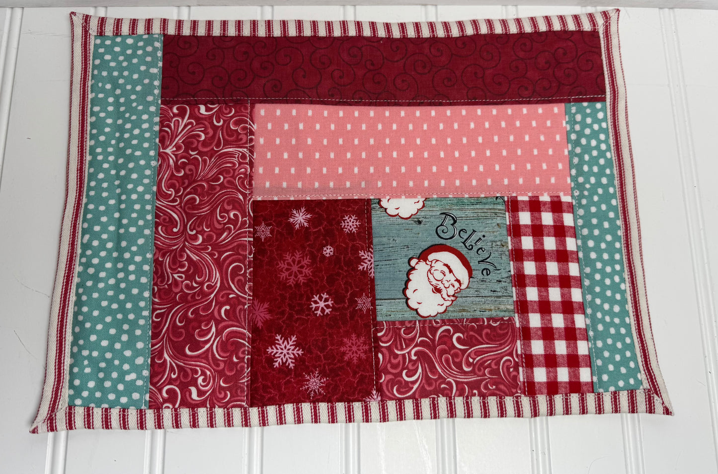 Believe 13” X 9” quilted table mat