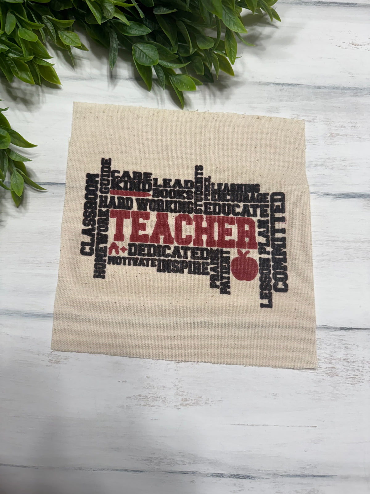 Teacher words 6” patch
