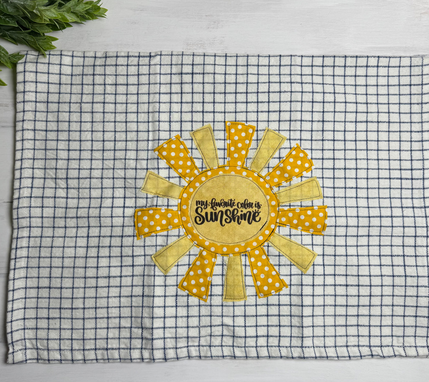 My favorite color sunshine tea towel