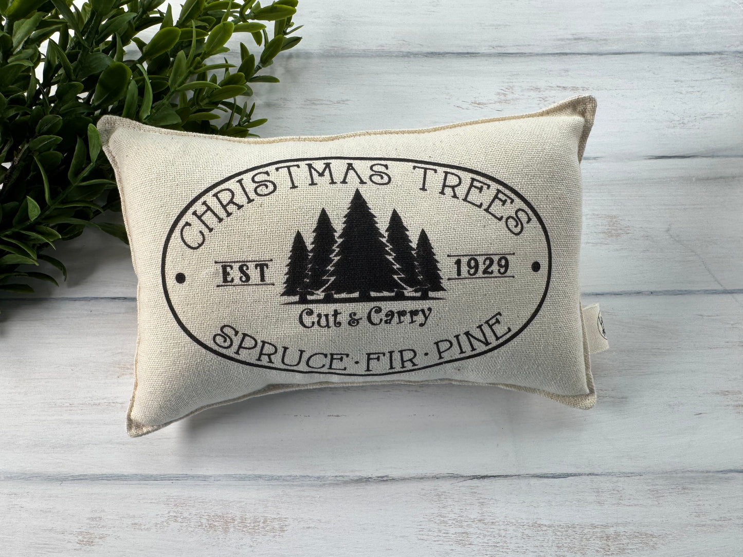 Christmas trees 5” X 8” mini pillow