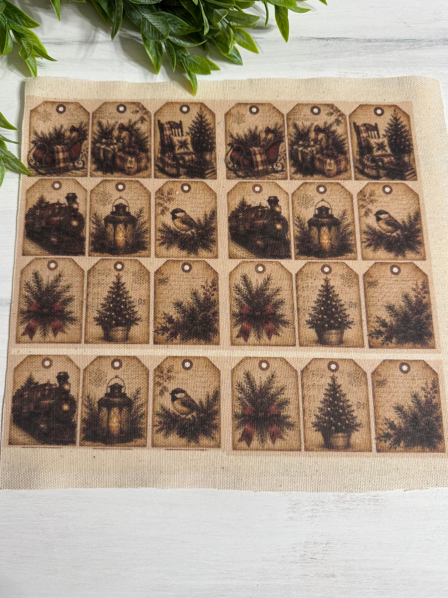 Christmas sheet of mini tags