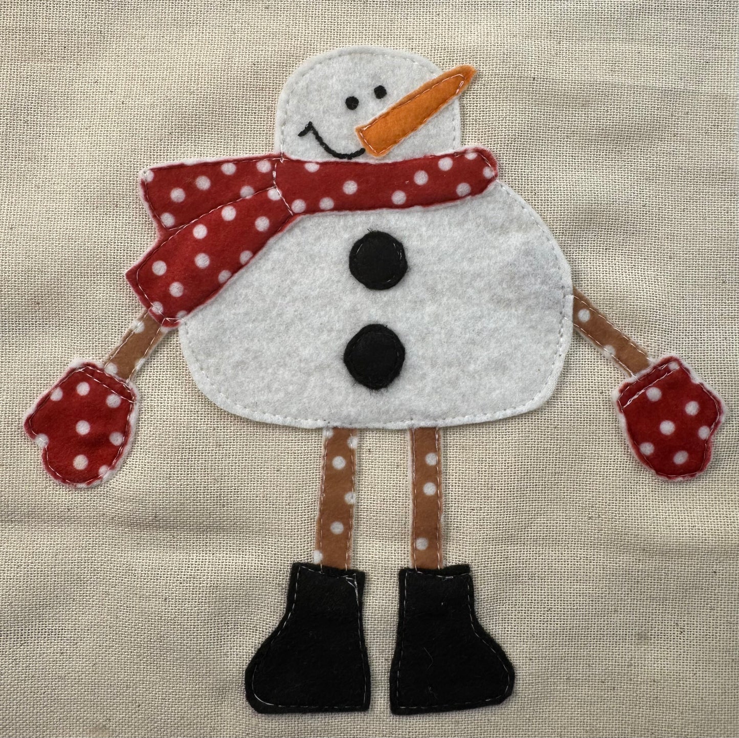Snowman in boots applique patterns