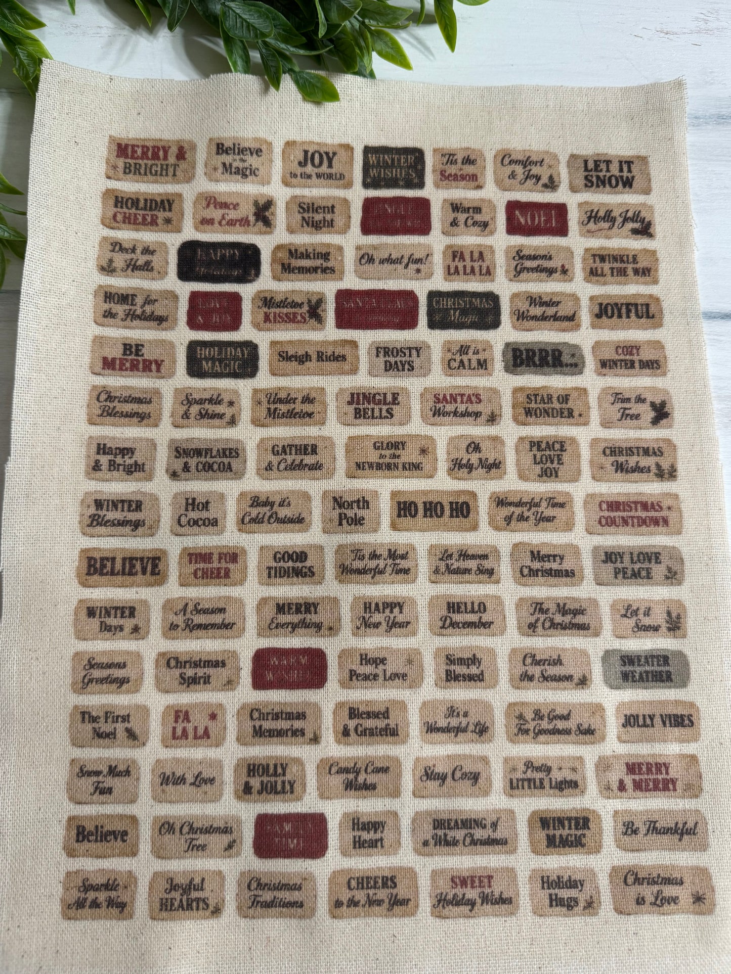 Merry & Bright & more sheet of words
