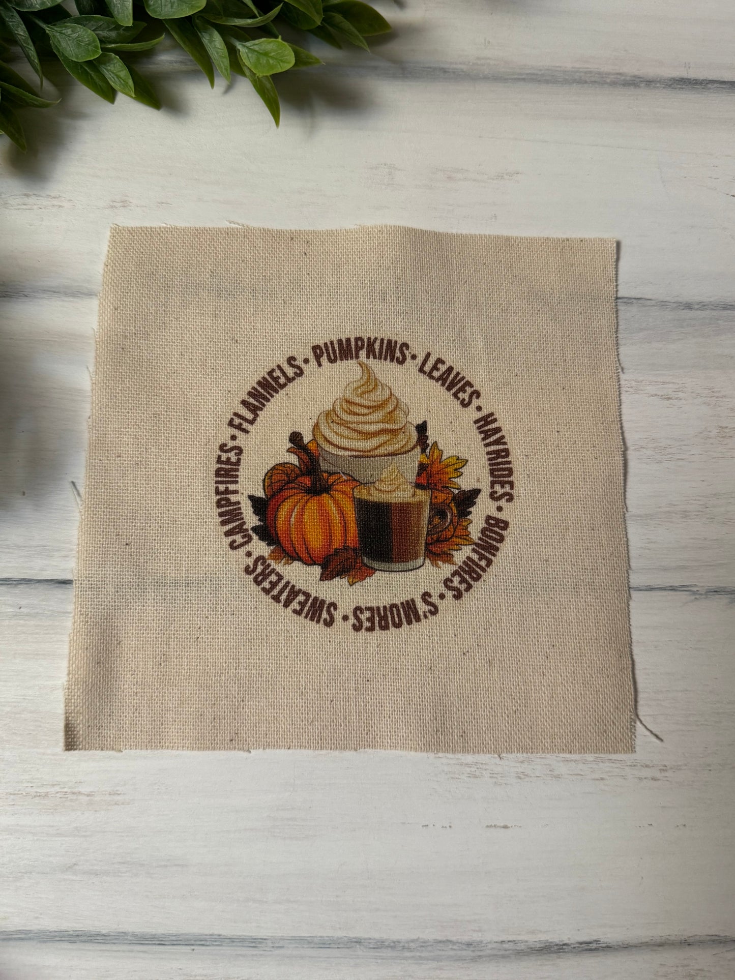 Fall words circle 5” patch