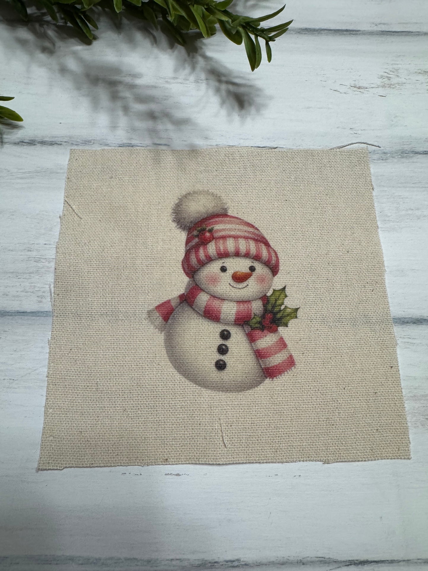 Pink Snowman 5” patch