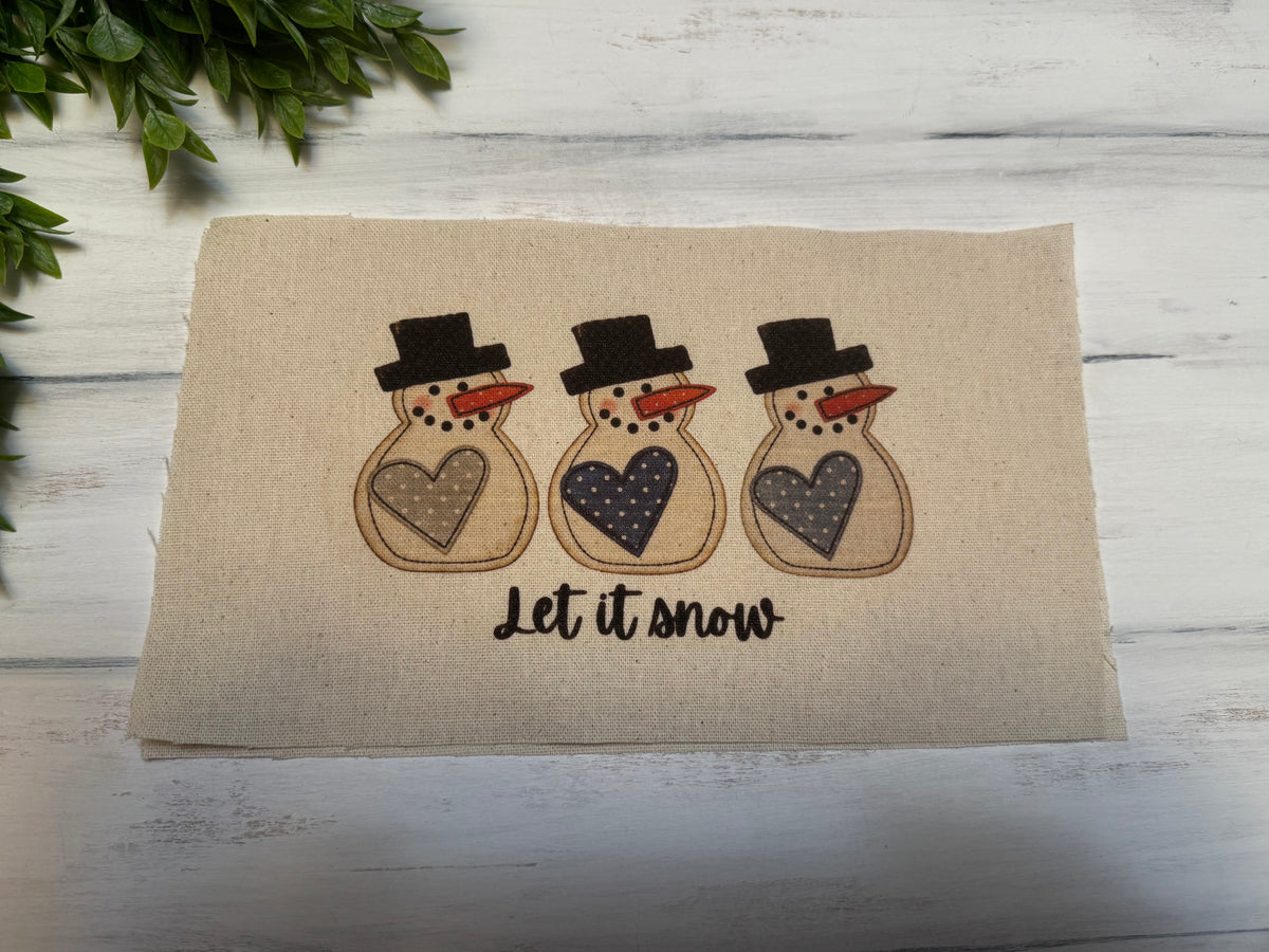 Let it snow blues & gray pillow kit