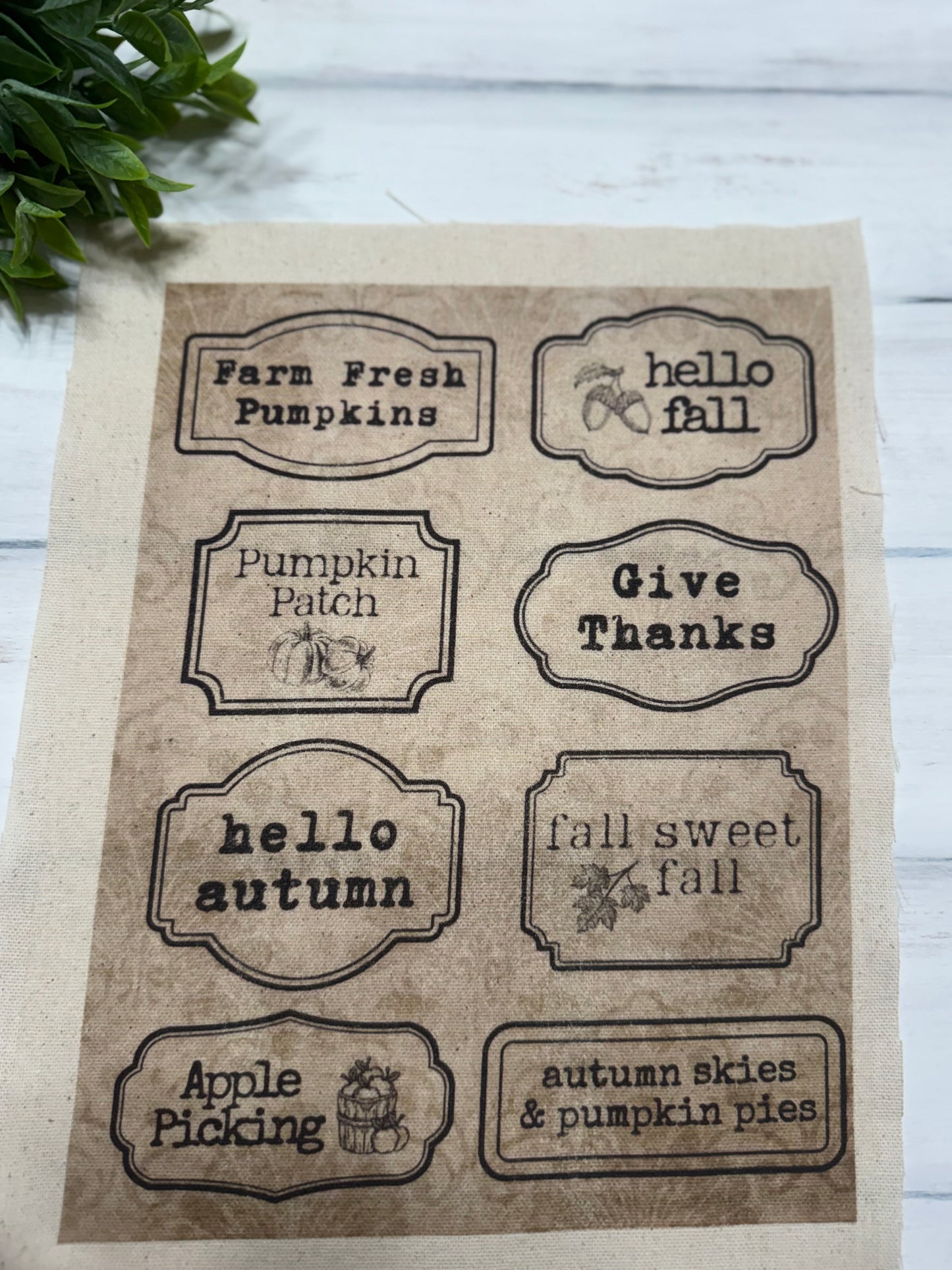 Fall neutral set 2 sheet of tags