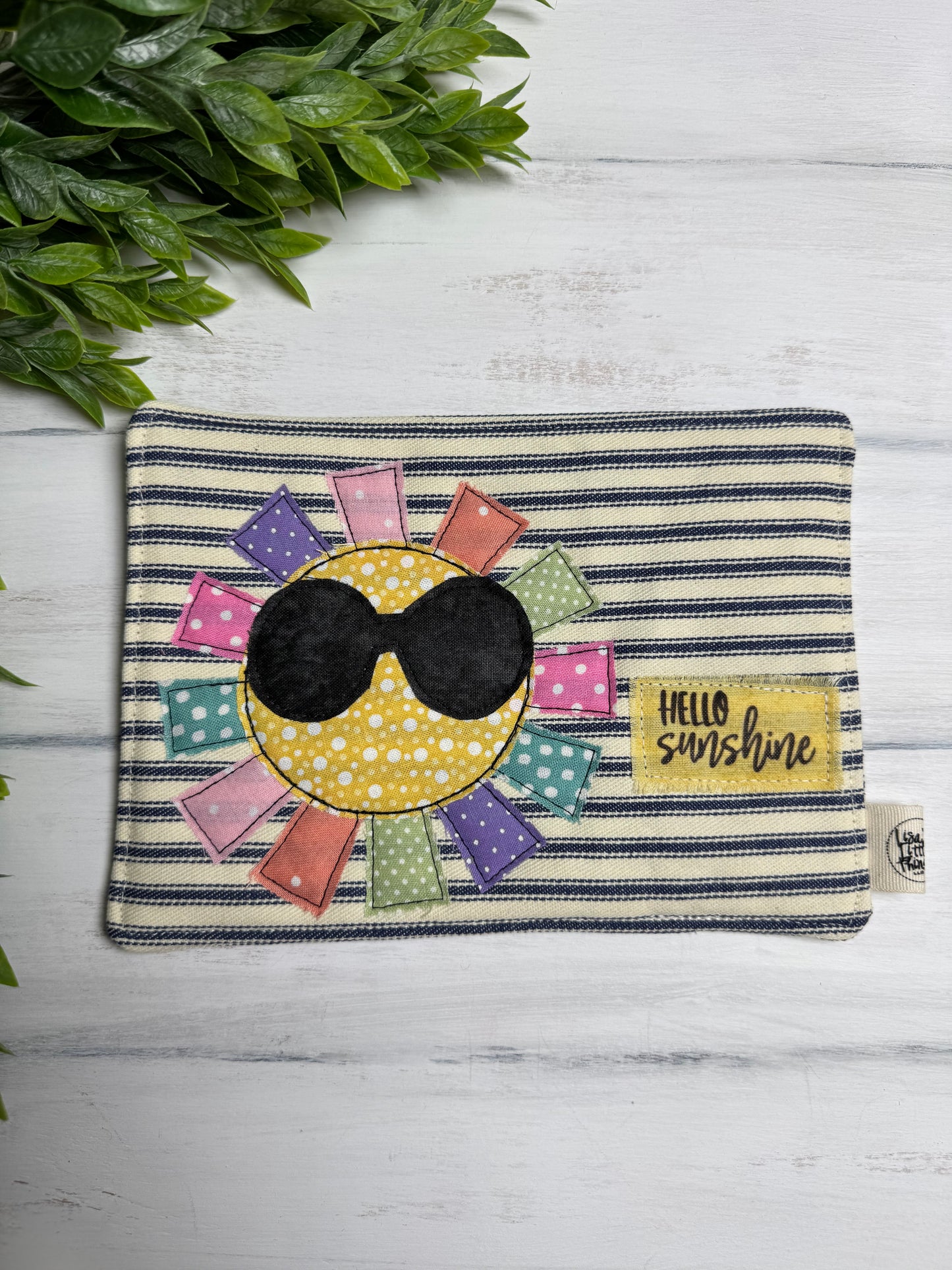 Sunshine with sunglasses mug rug