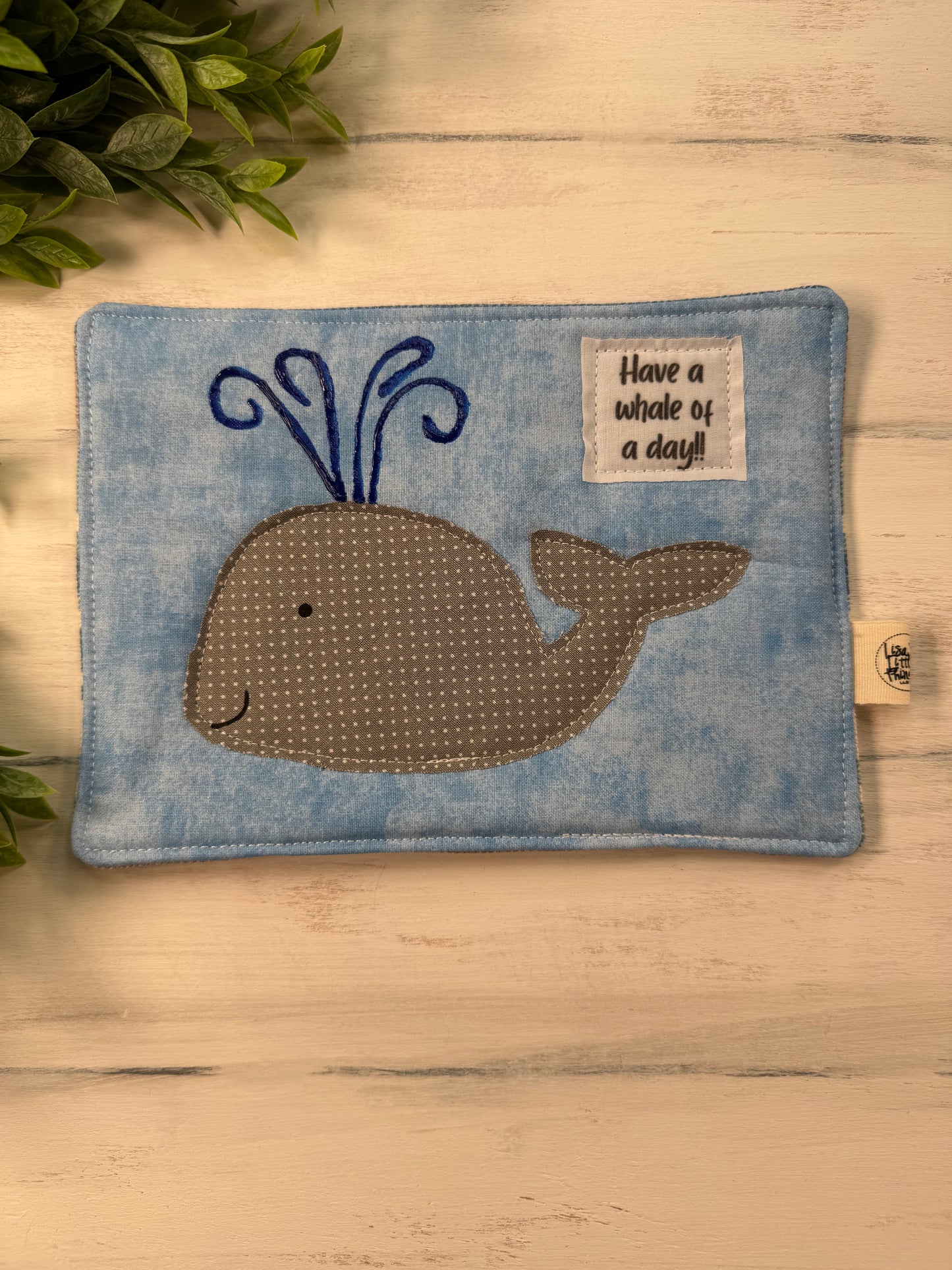 Have a whale of a day mug rug