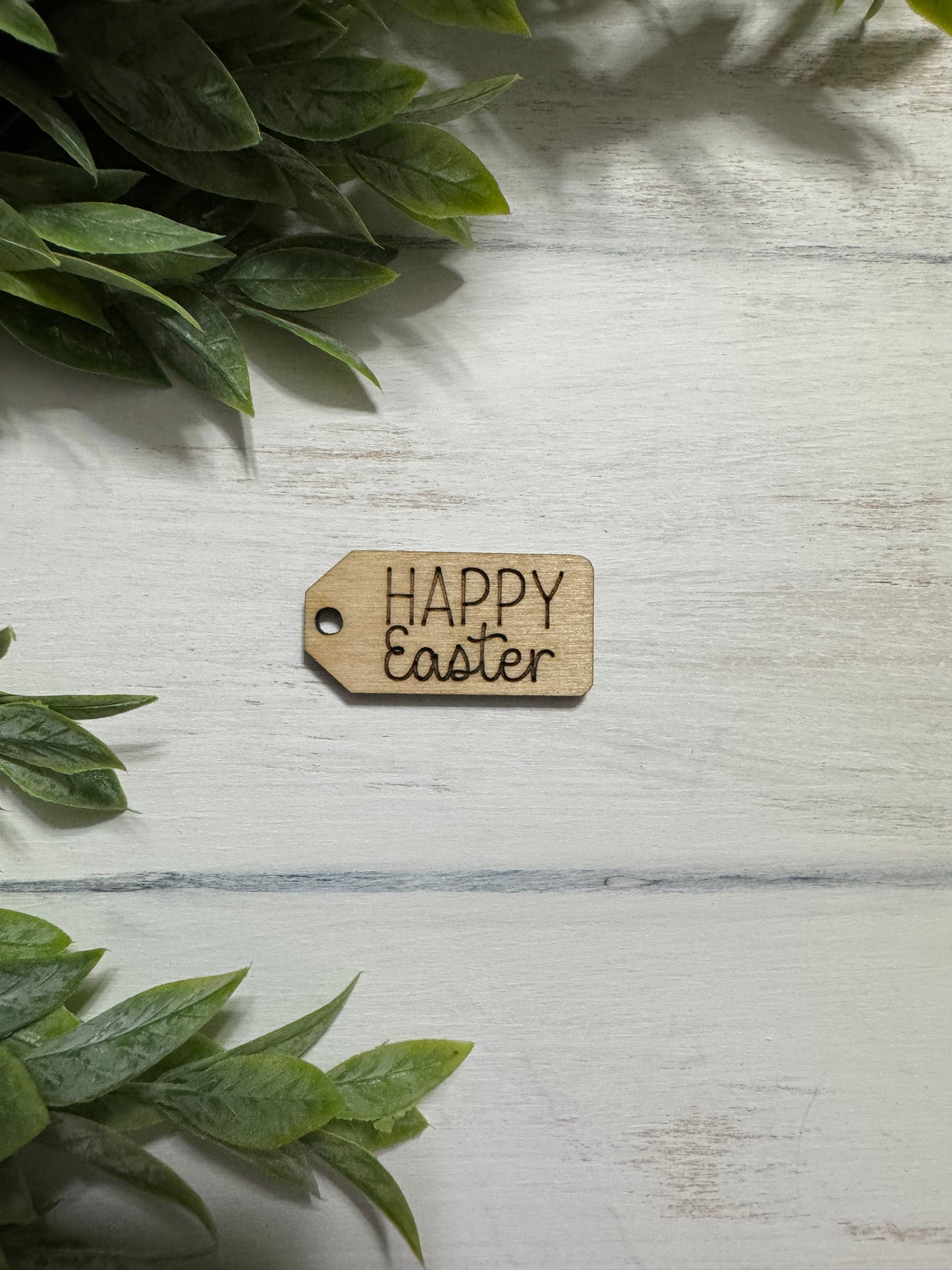Happy Easter wooden tag