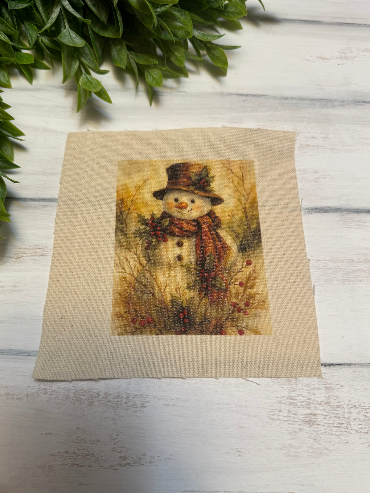 Christmas snowman 5” patch