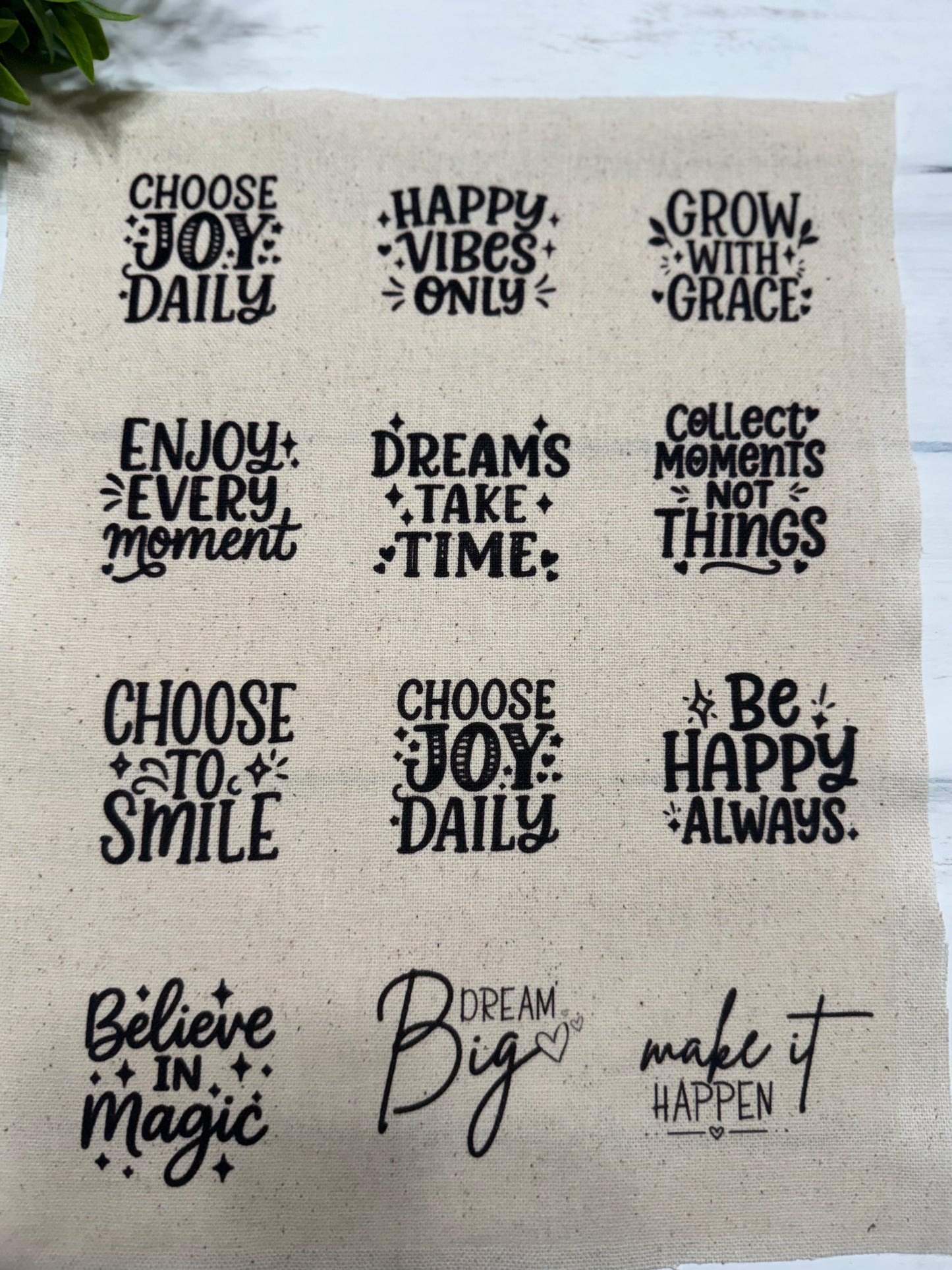 Inspirational set of 12 patches for keychains/ornaments etc