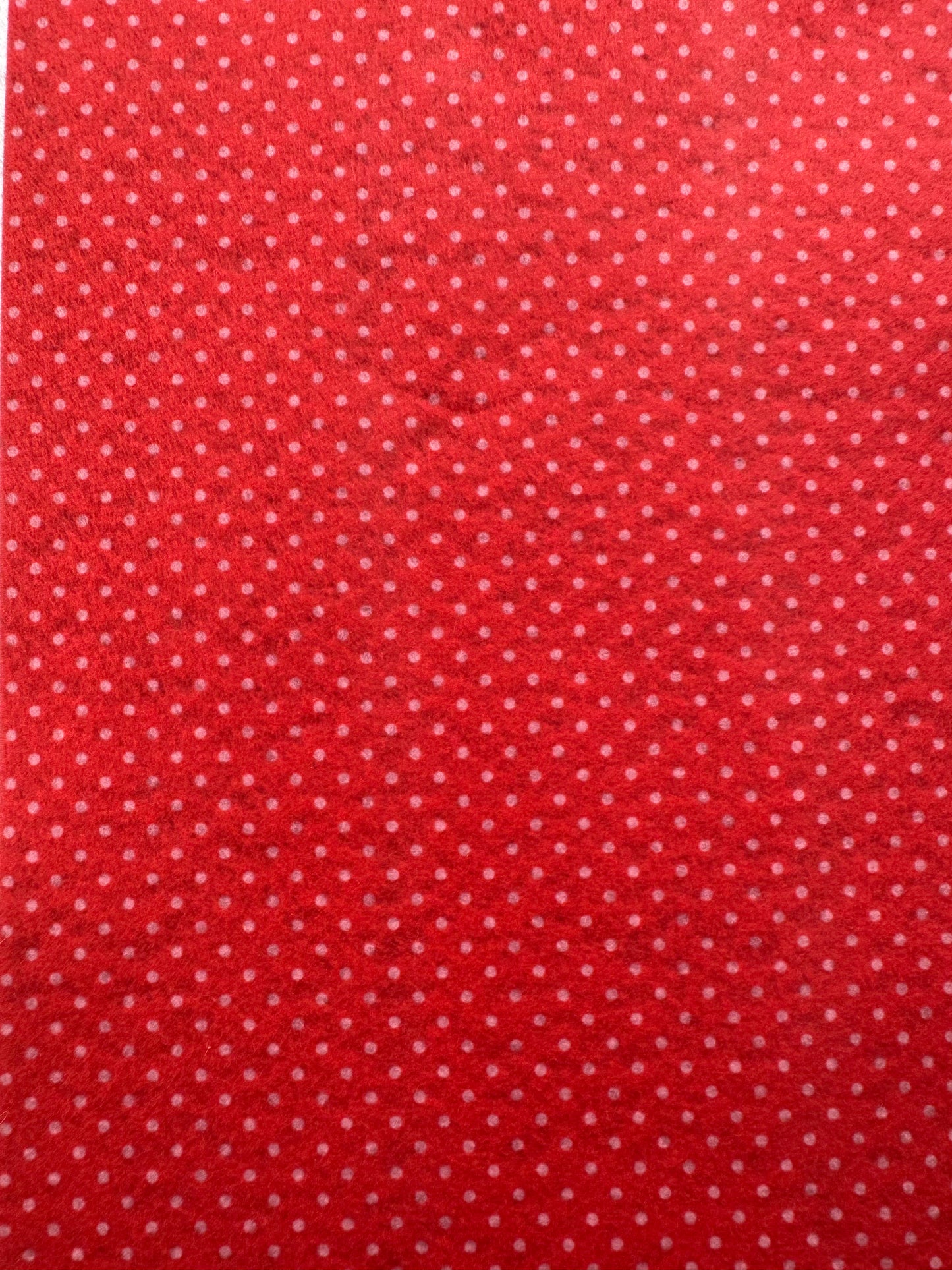 Tiny polka dot red printed felt sheets