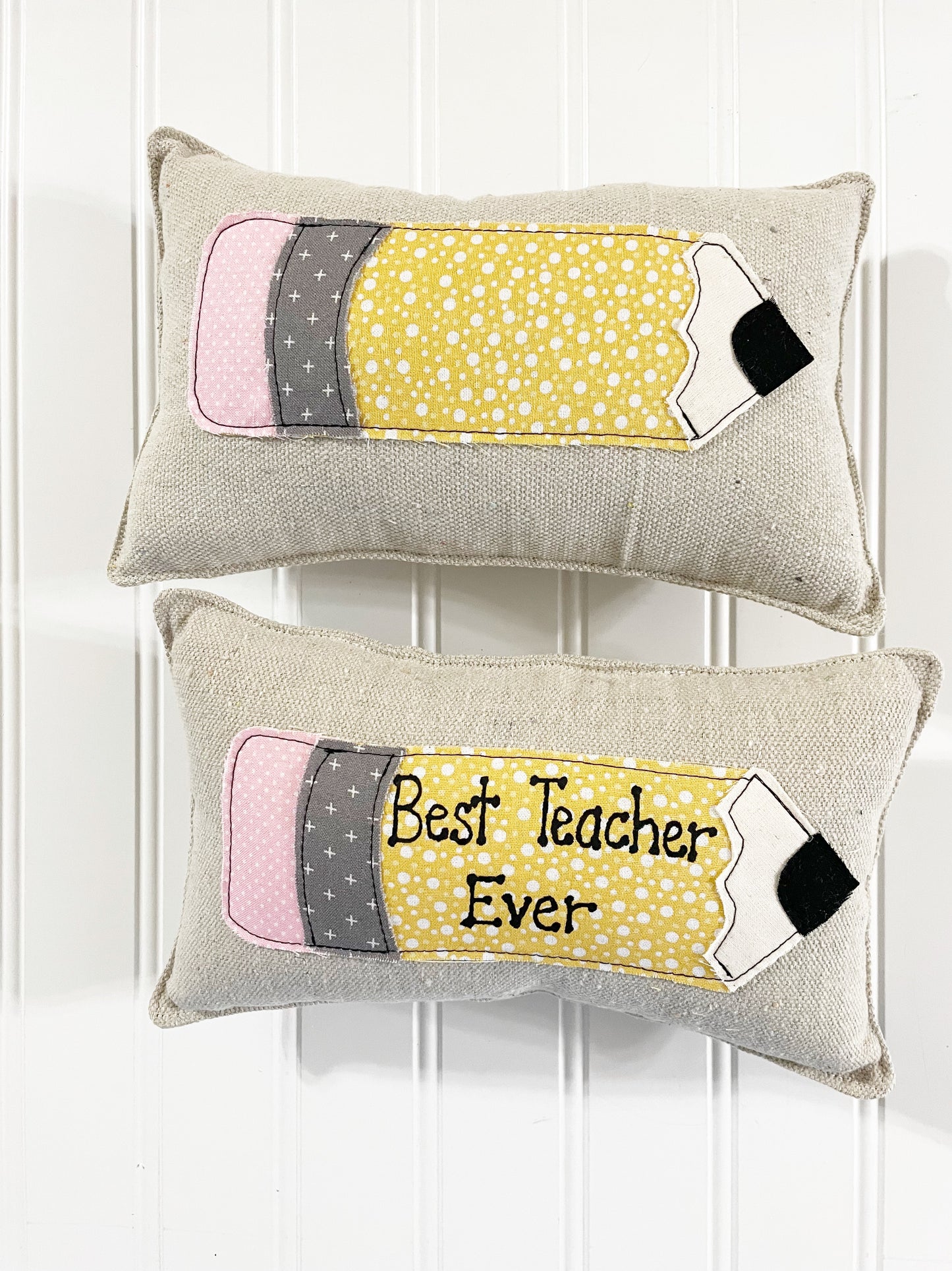 Pencil 5” X 10” mini pillow