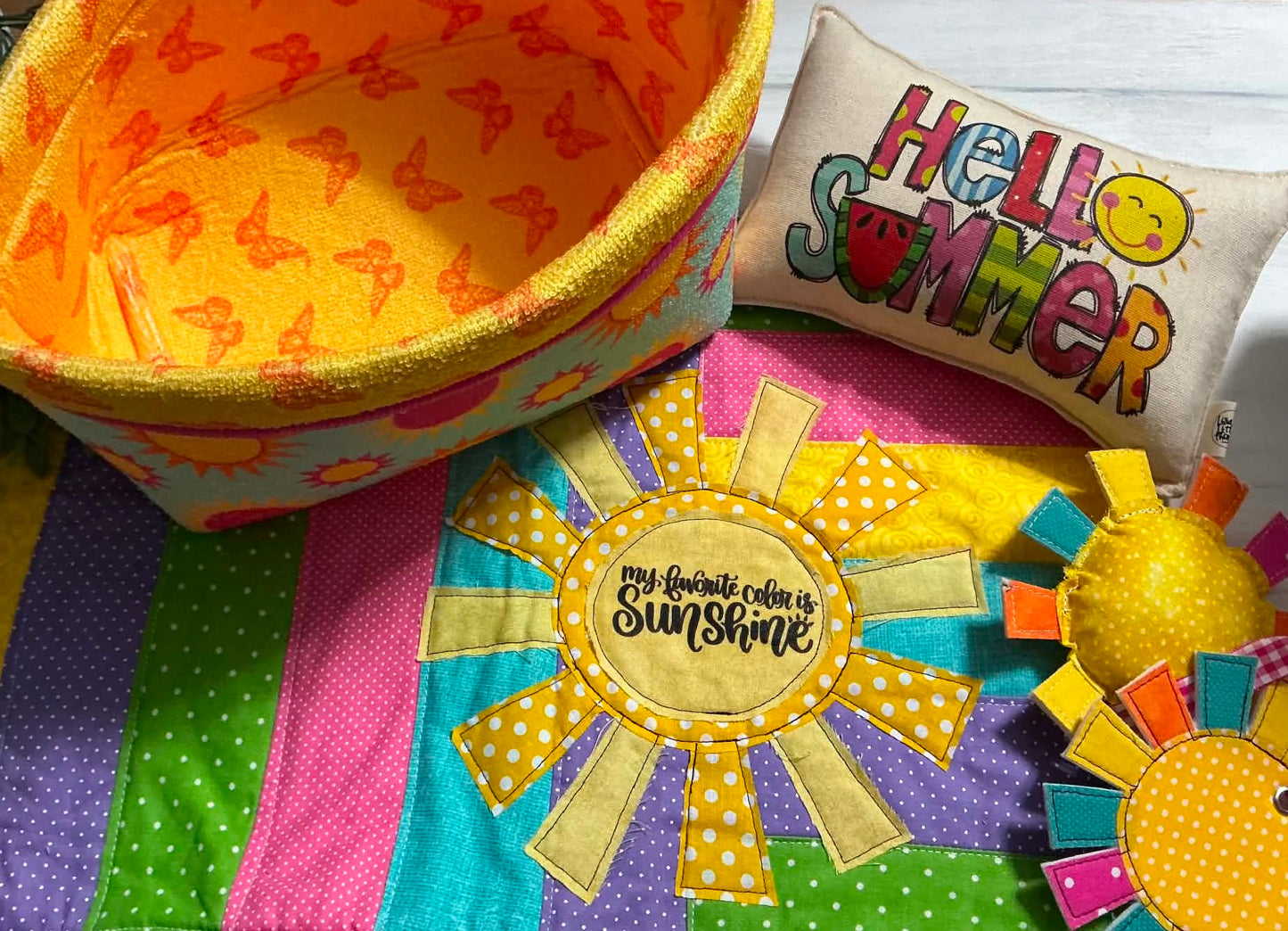 Summer decor basket