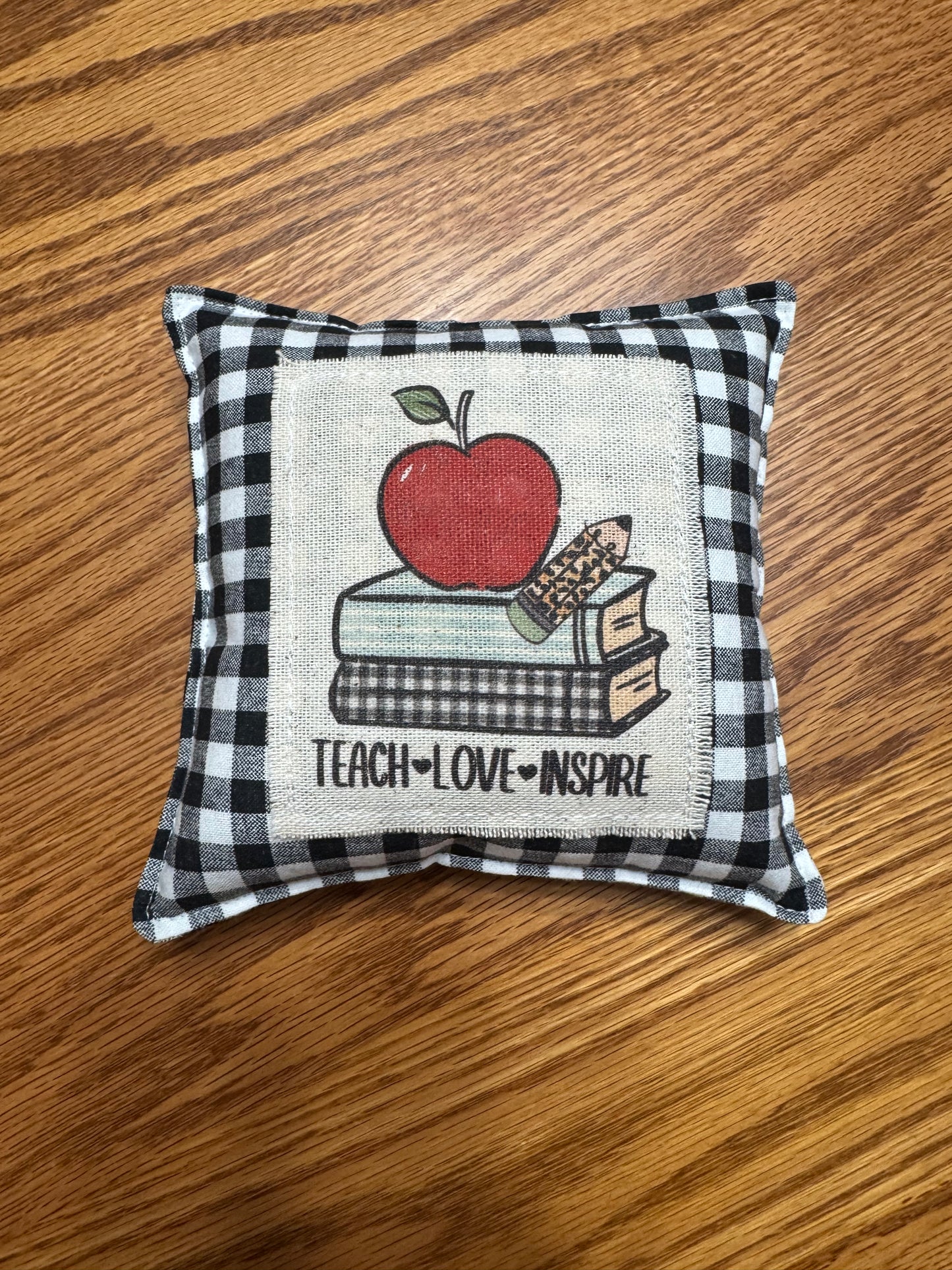 Teach Love Inspire mini pillow