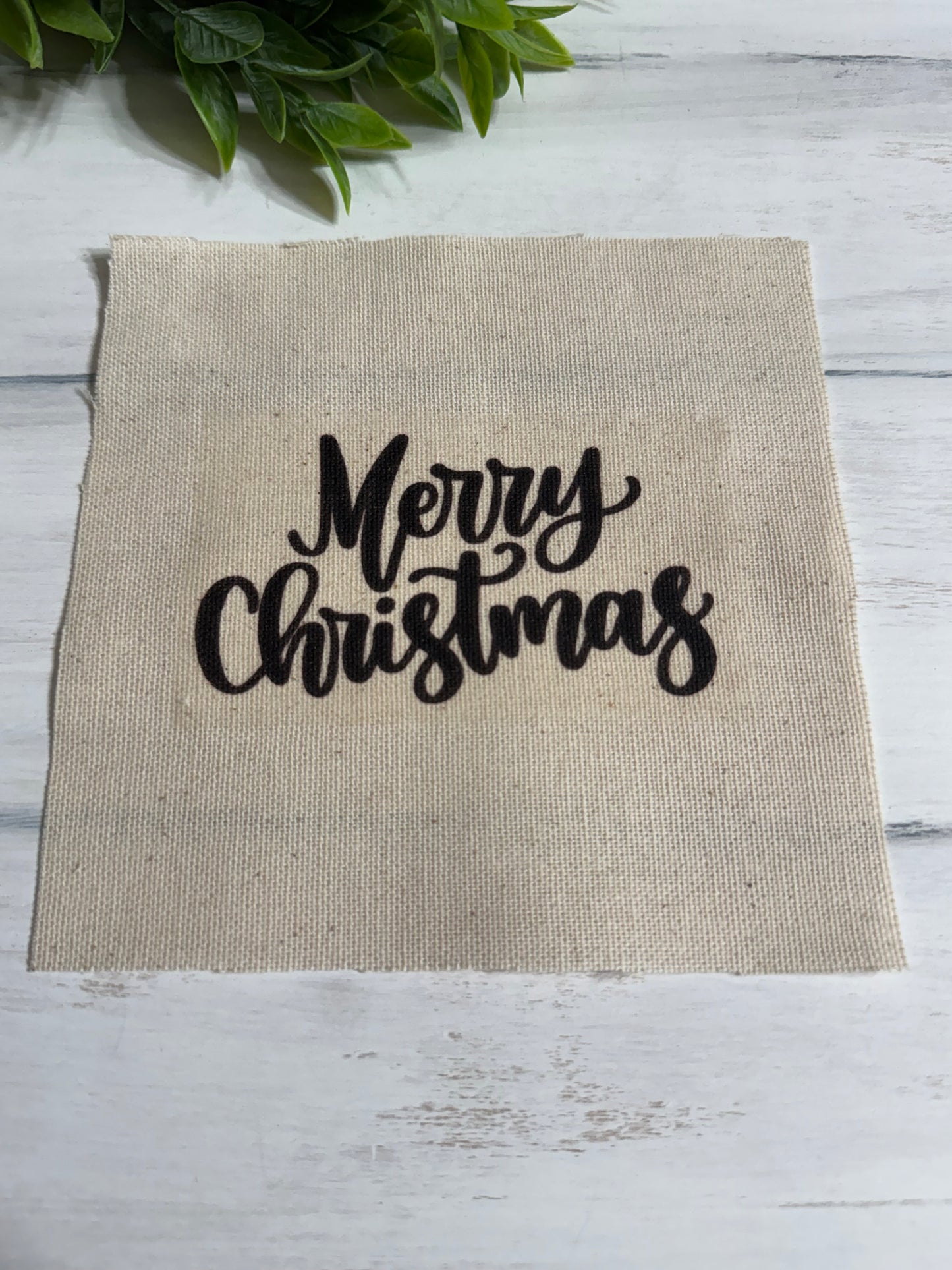 Merry Christmas words 5” patch