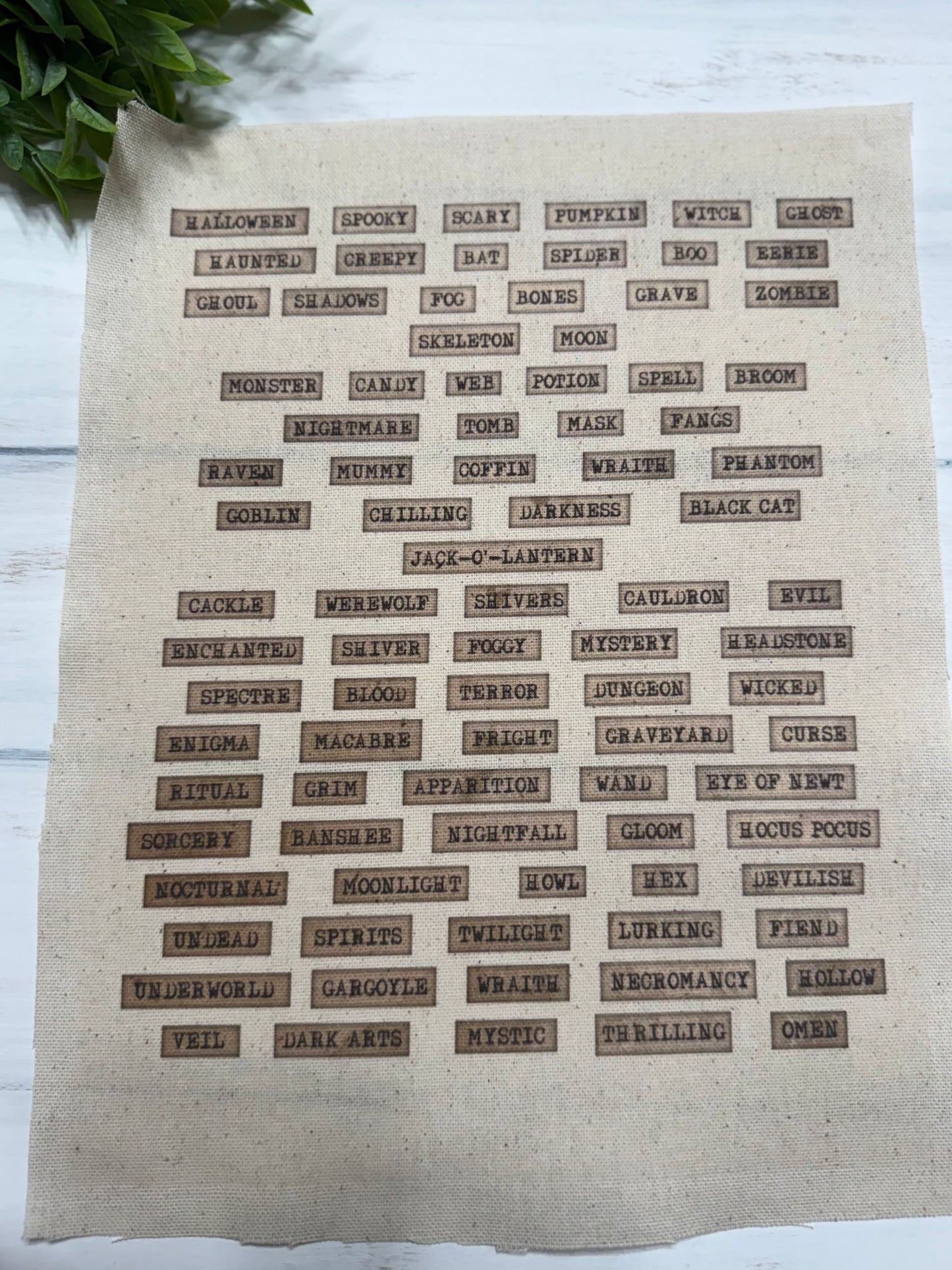 Halloween words page