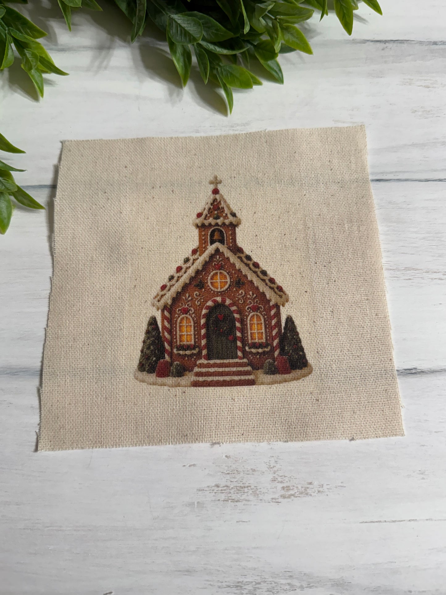 Gingerbread church 5” patch