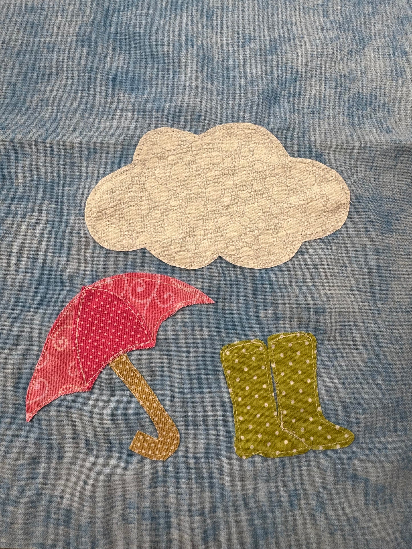Rainy days applique pattern