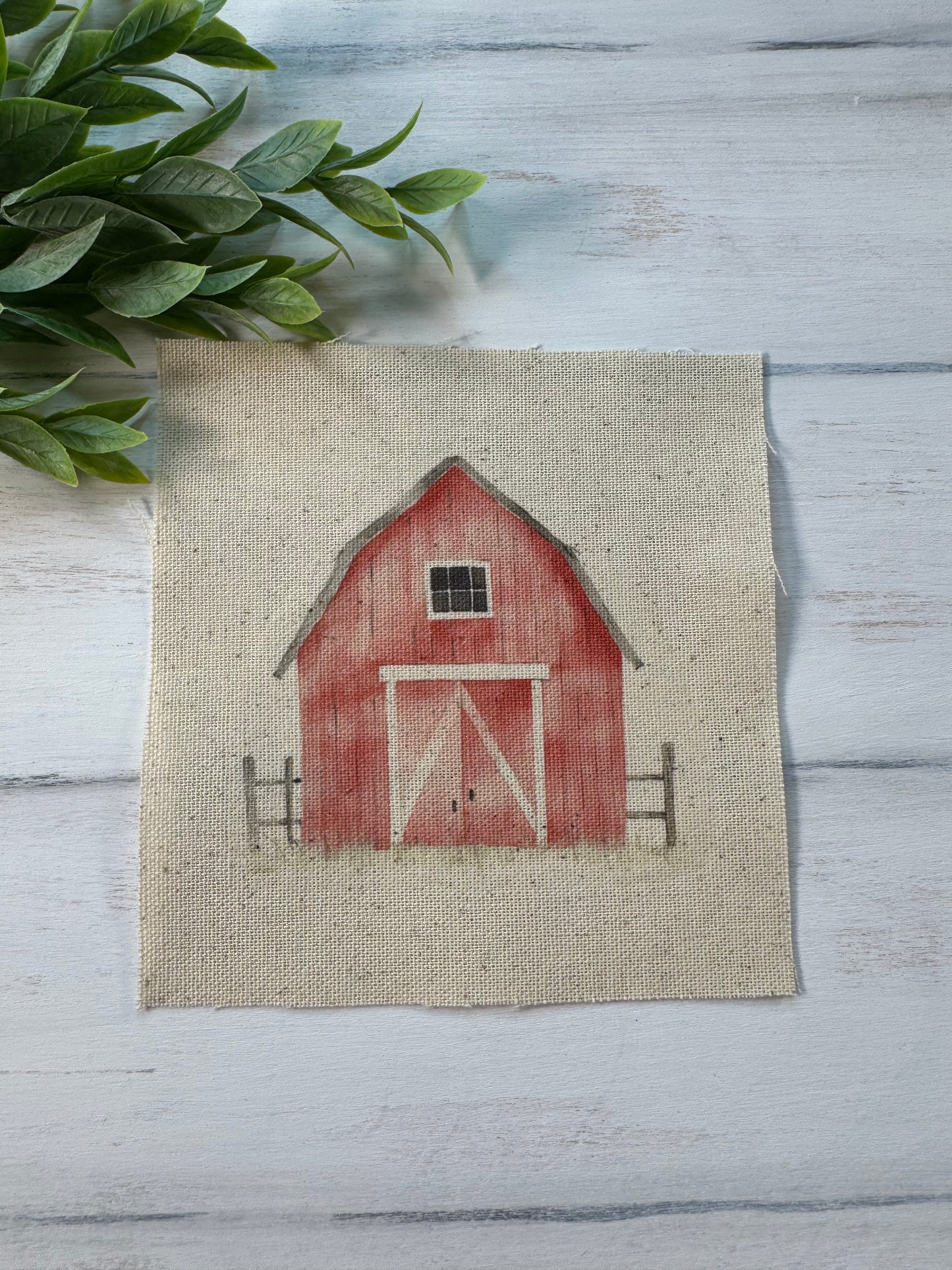 Watercolor barn 5” patch