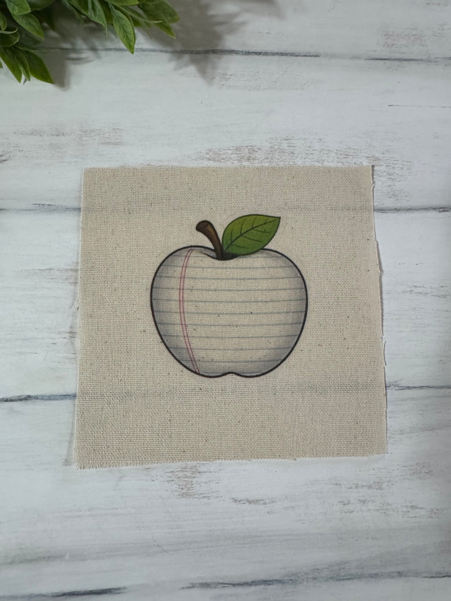 Notebook paper apple 5” patch