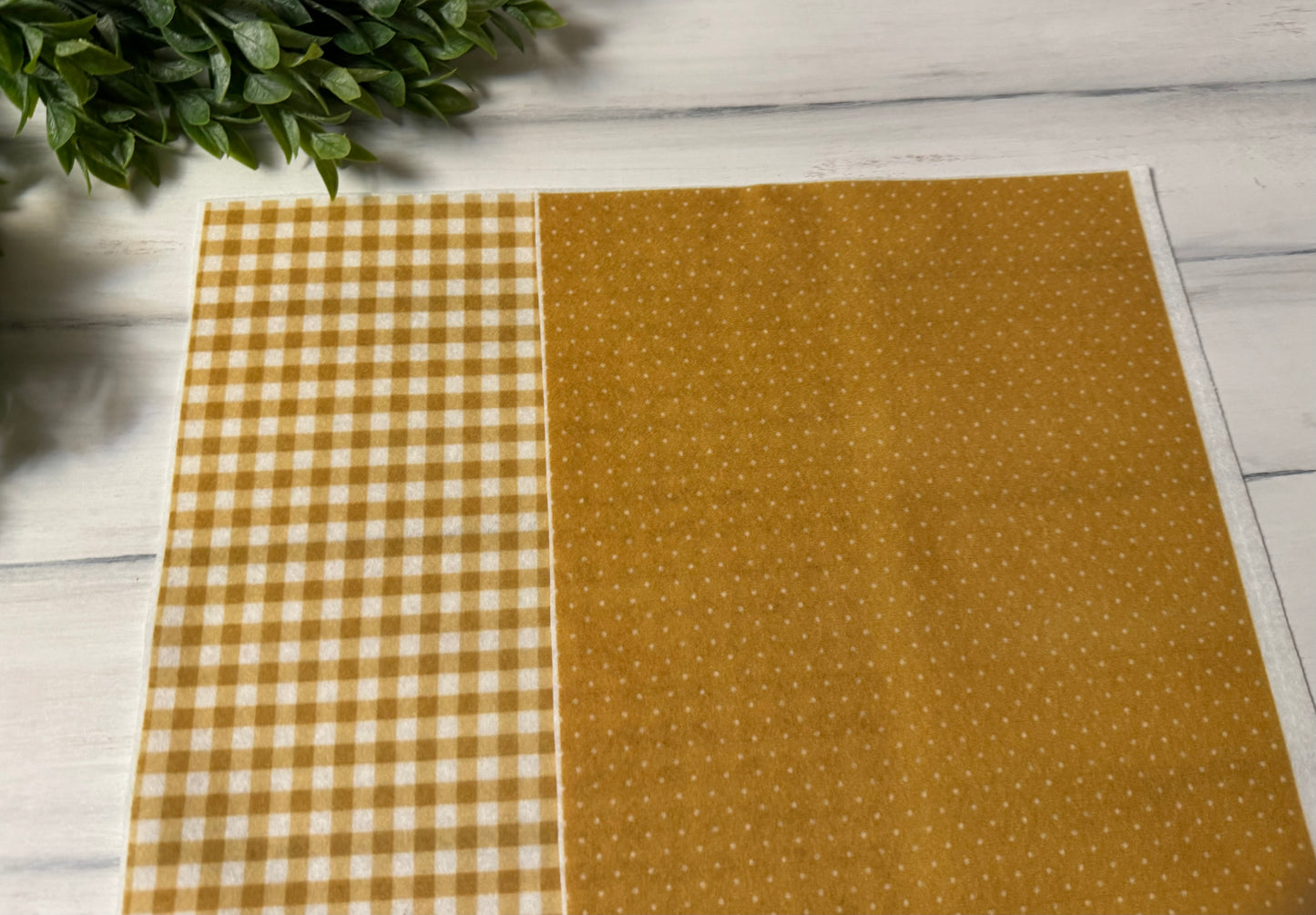 Mustard printed felt sheets