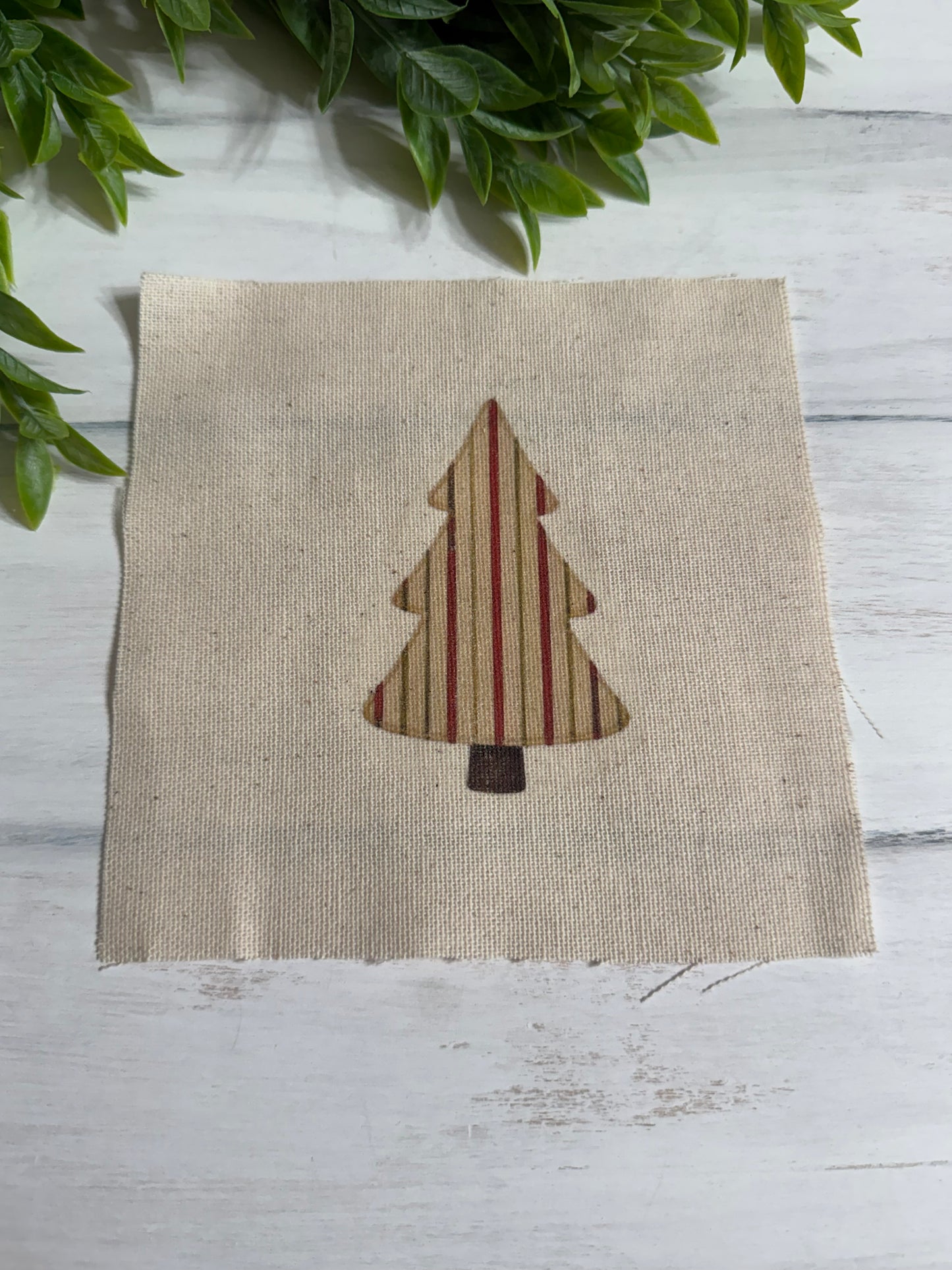 Striped print tree 5” patch