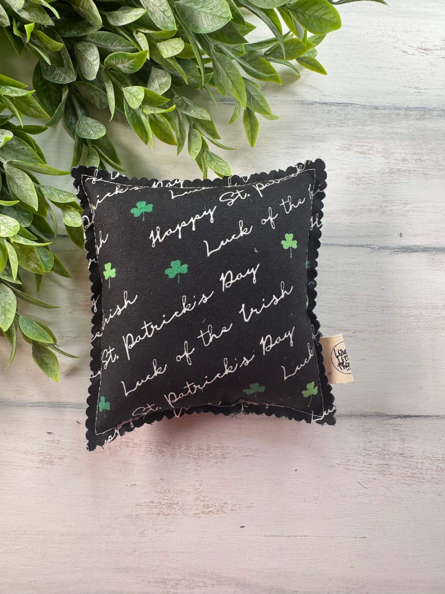 St. Patty’s print mini pillow