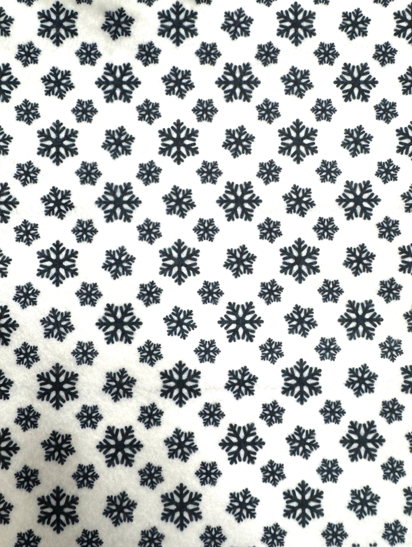 Black snowflake printed felt sheets
