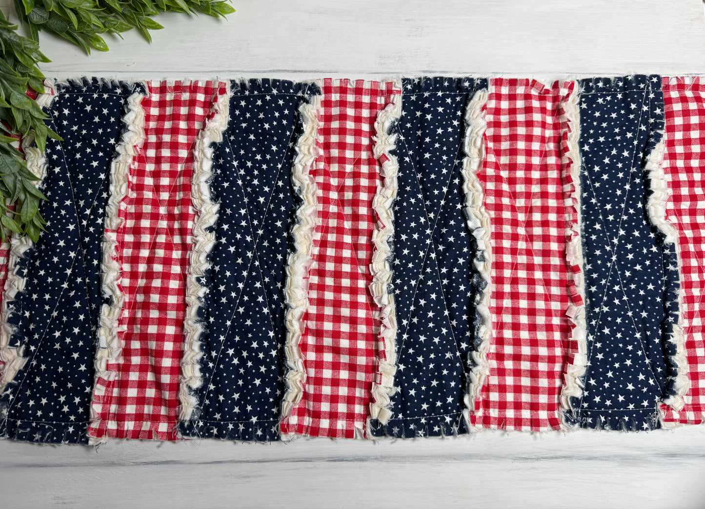Stars & Plaid Table Runner 27” long