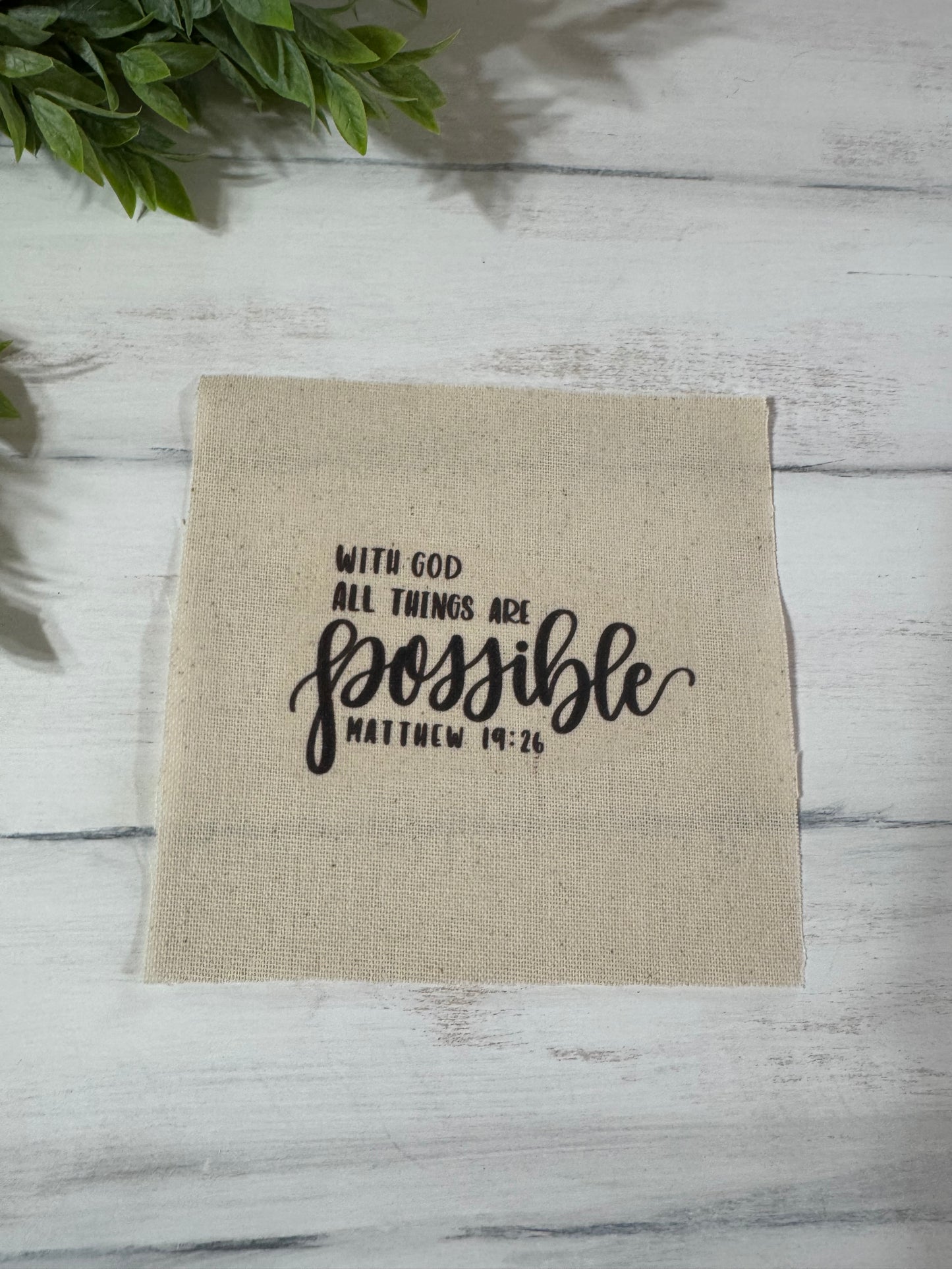 With God all things 5” patch