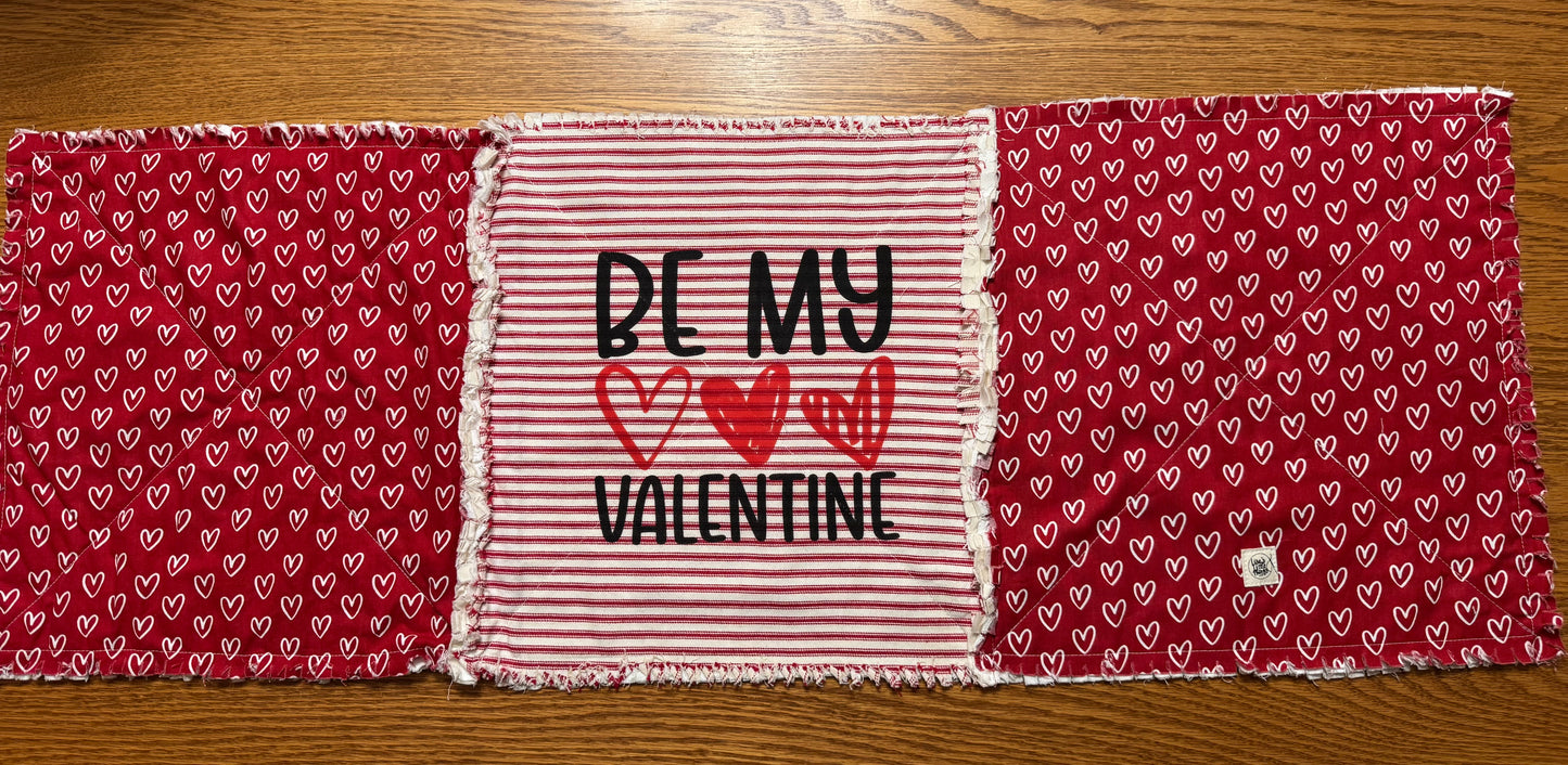 36” Be My Valentine table runner