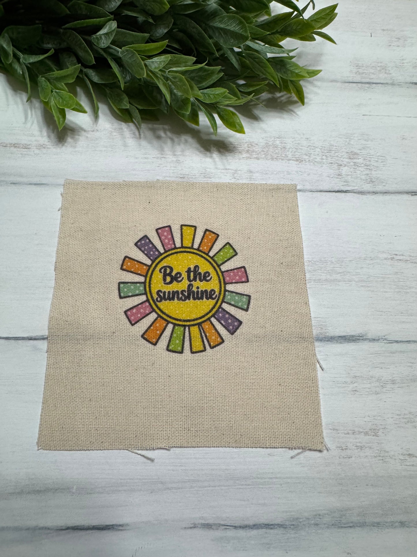 Be the sunshine colored rays 5” patch