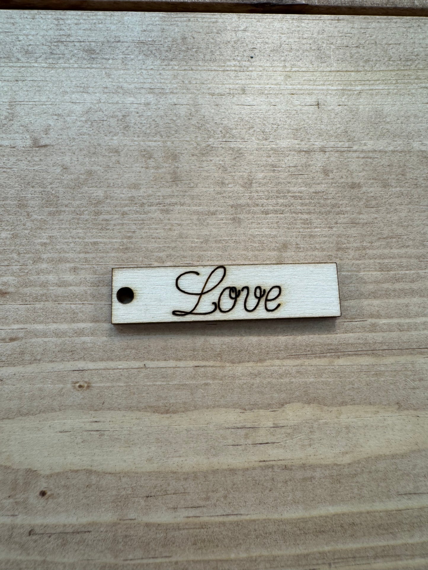 Love wooden tag