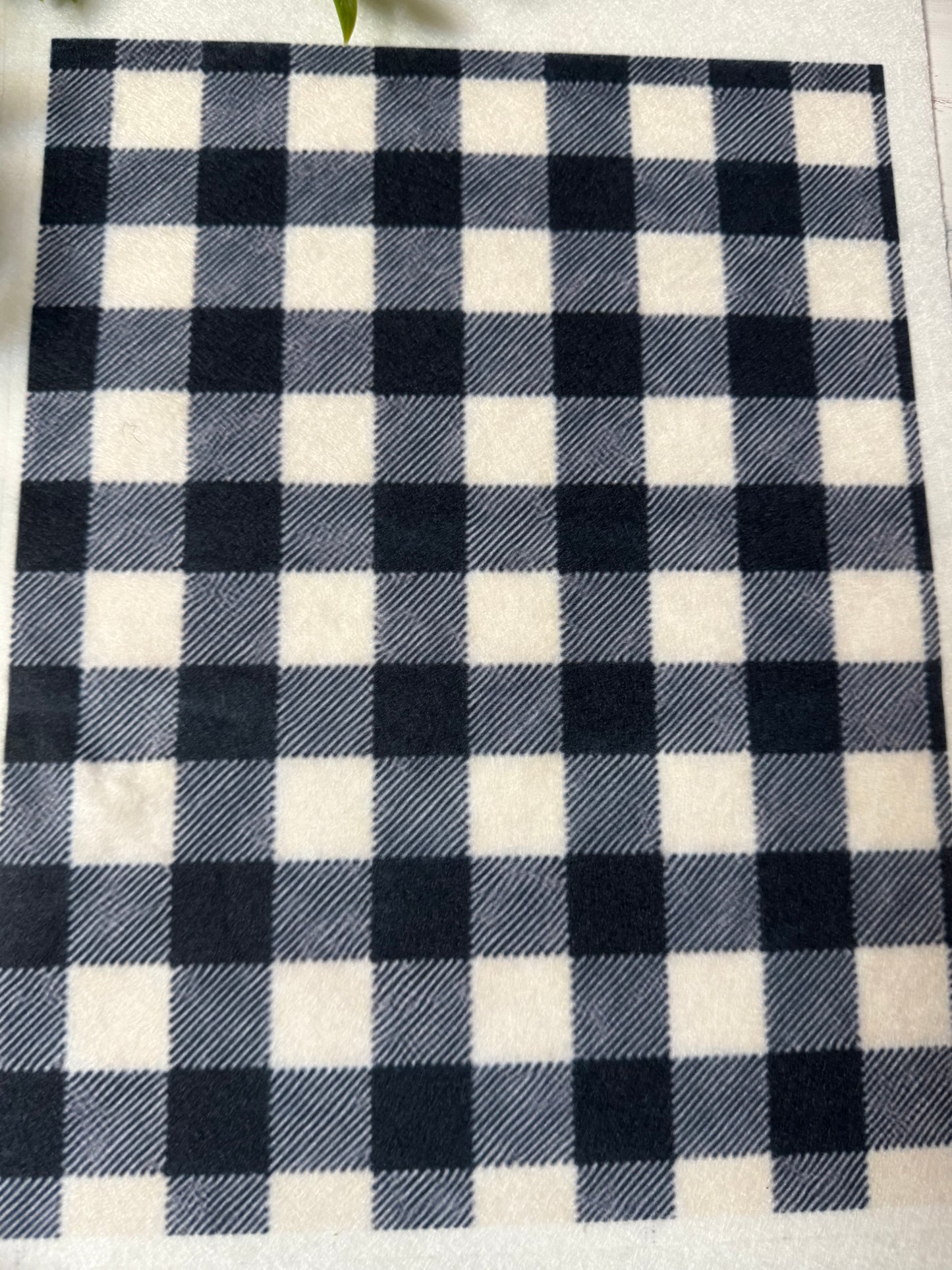 Buffalo plaid printed felt sheets