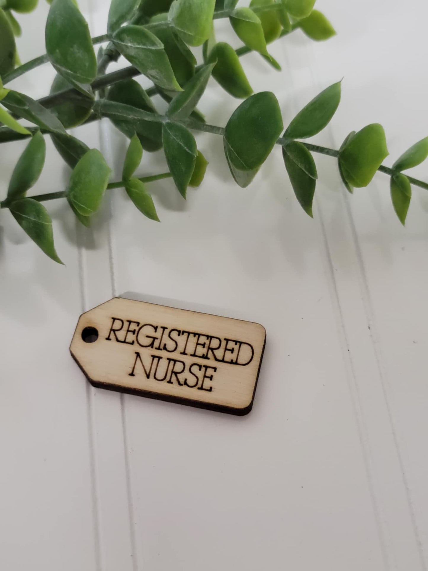 Registered Nurse wooden tag