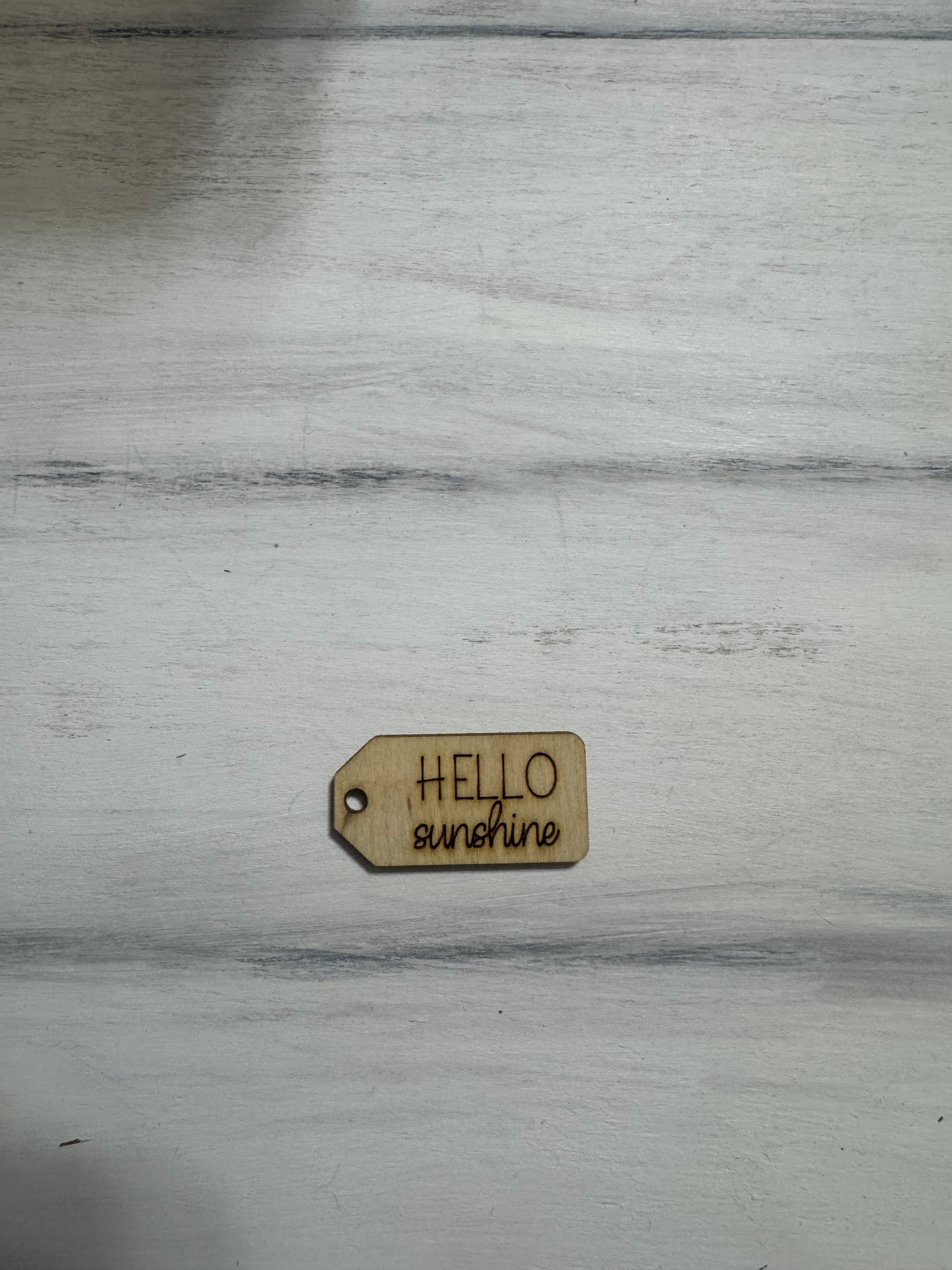 Hello Sunshine wooden tag