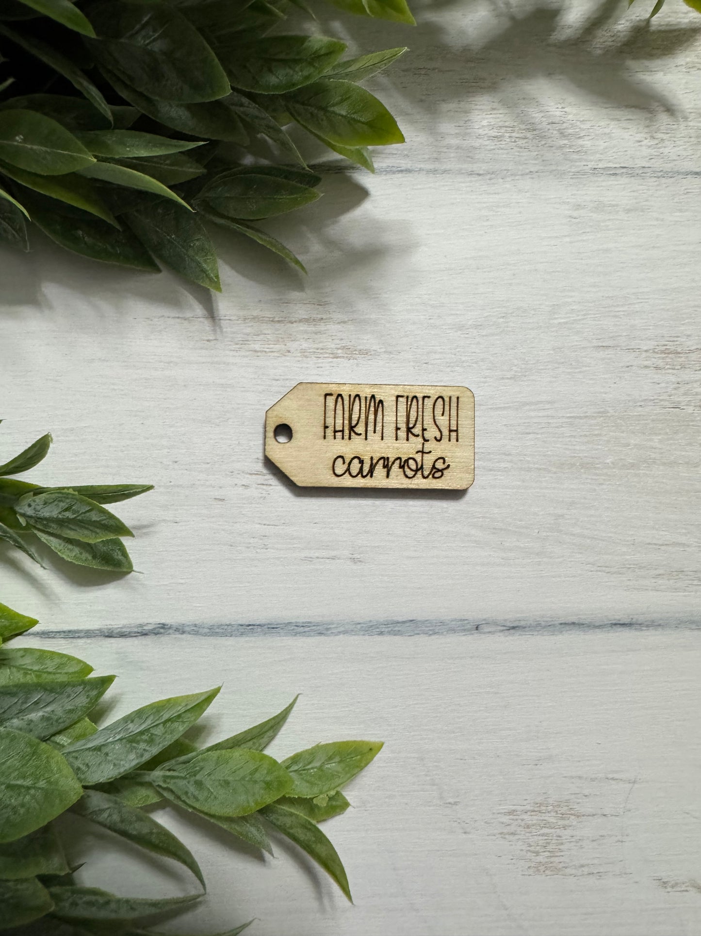 Farm fresh carrots wooden tag