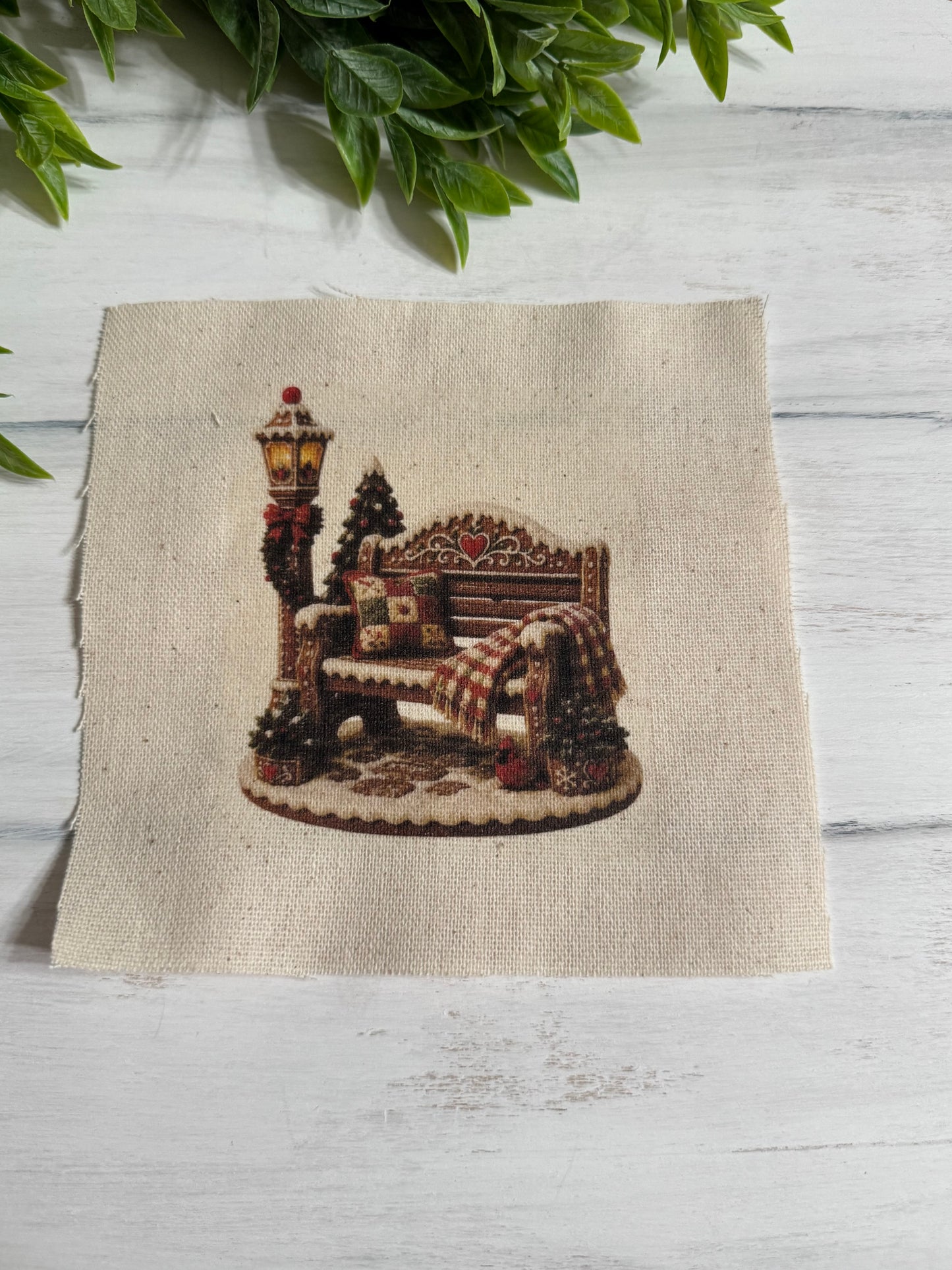 Gingerbread bench 5” patch