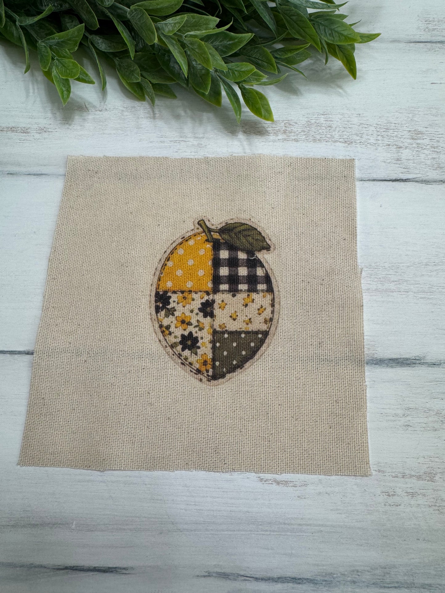 Patchwork lemon 5” patch