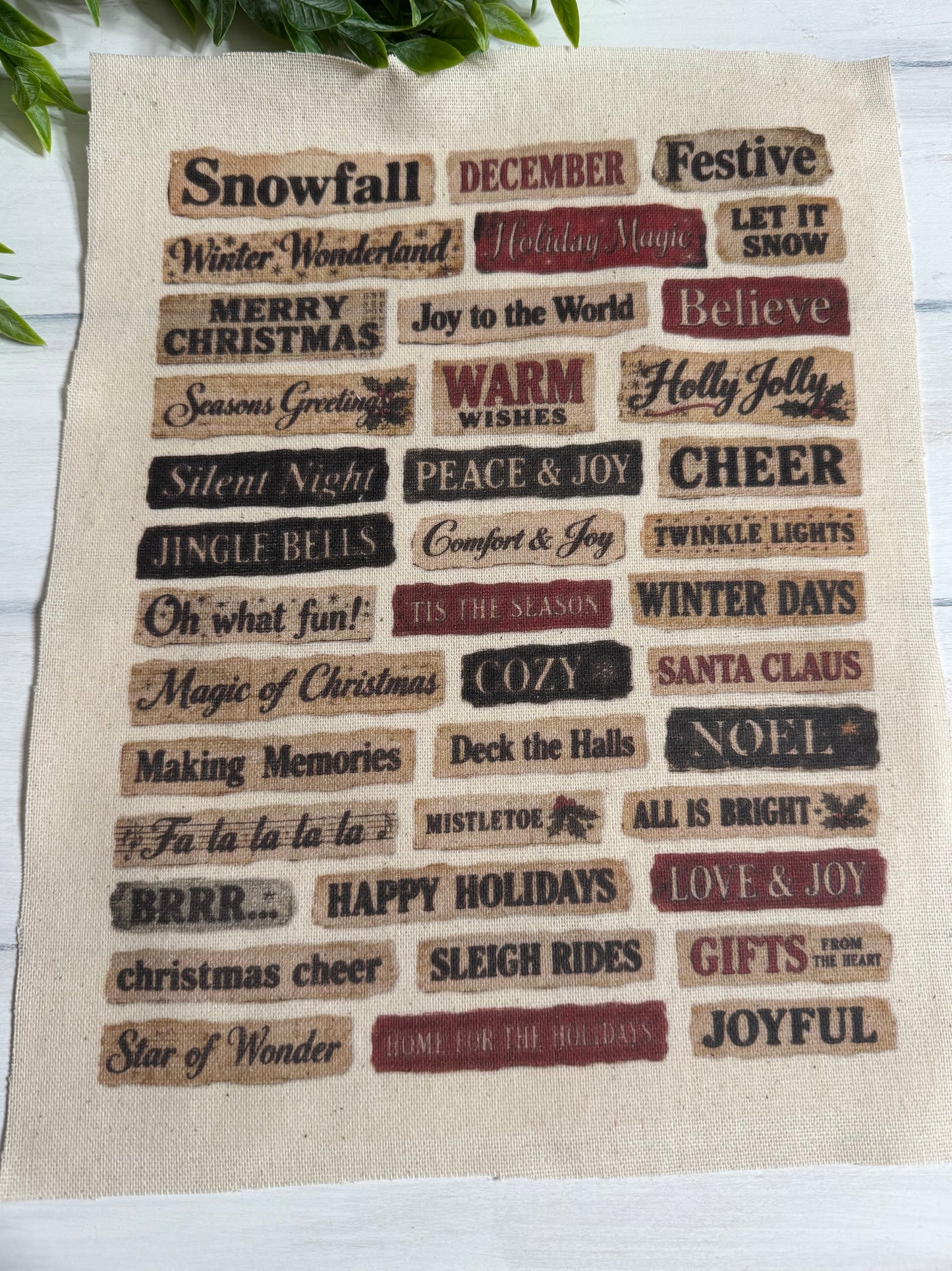 Snowfall & more sheet of words