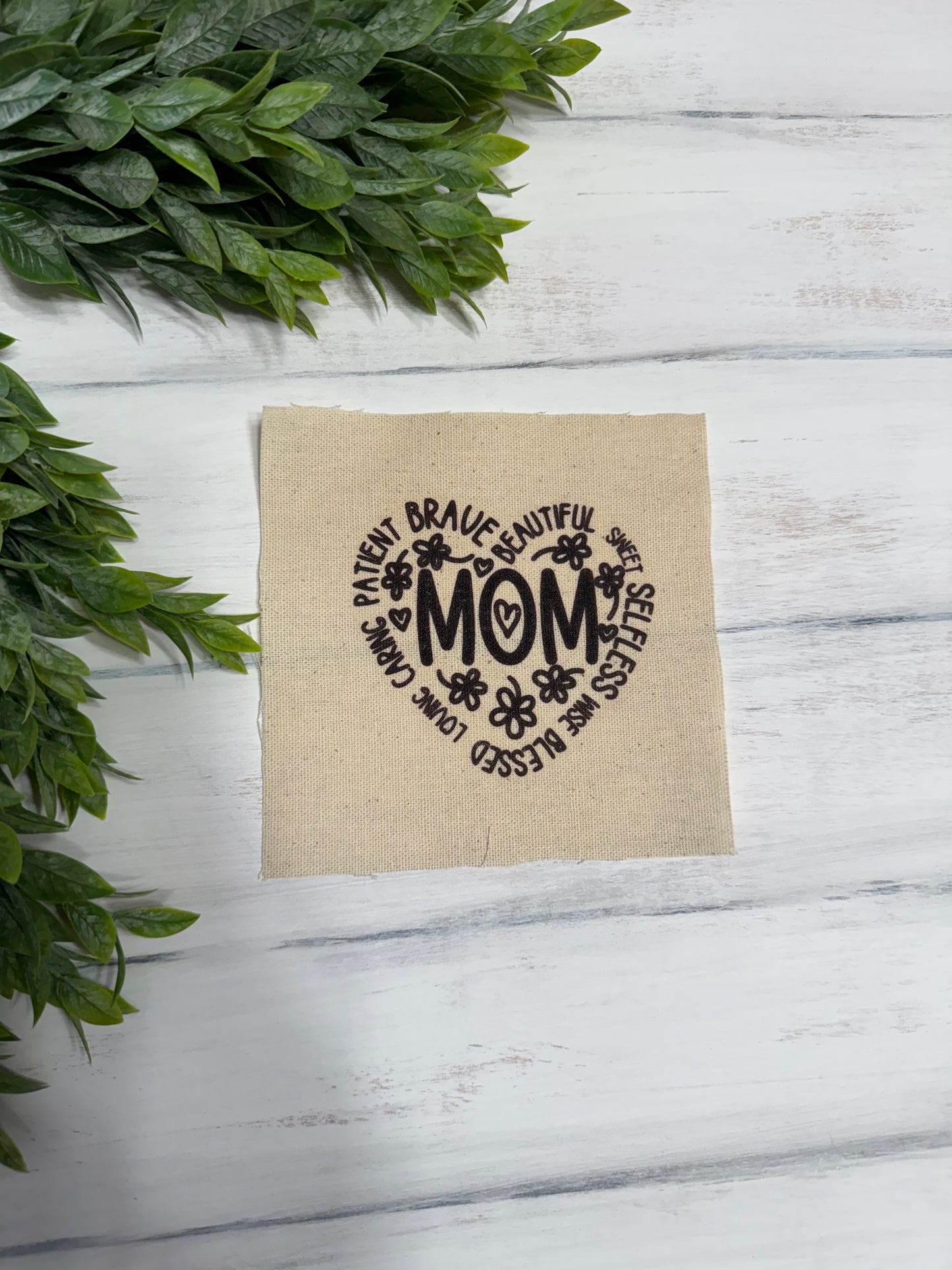 Mom heart 5” patch