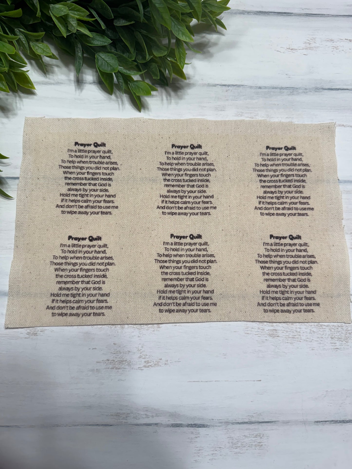 Prayer quilt patches set of 6