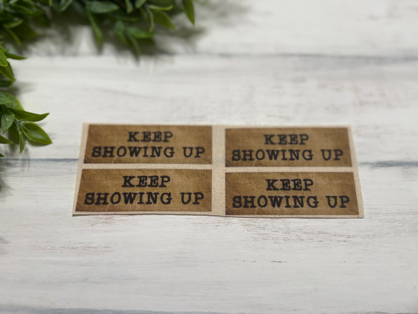 Keep showing up mini prints set of 4