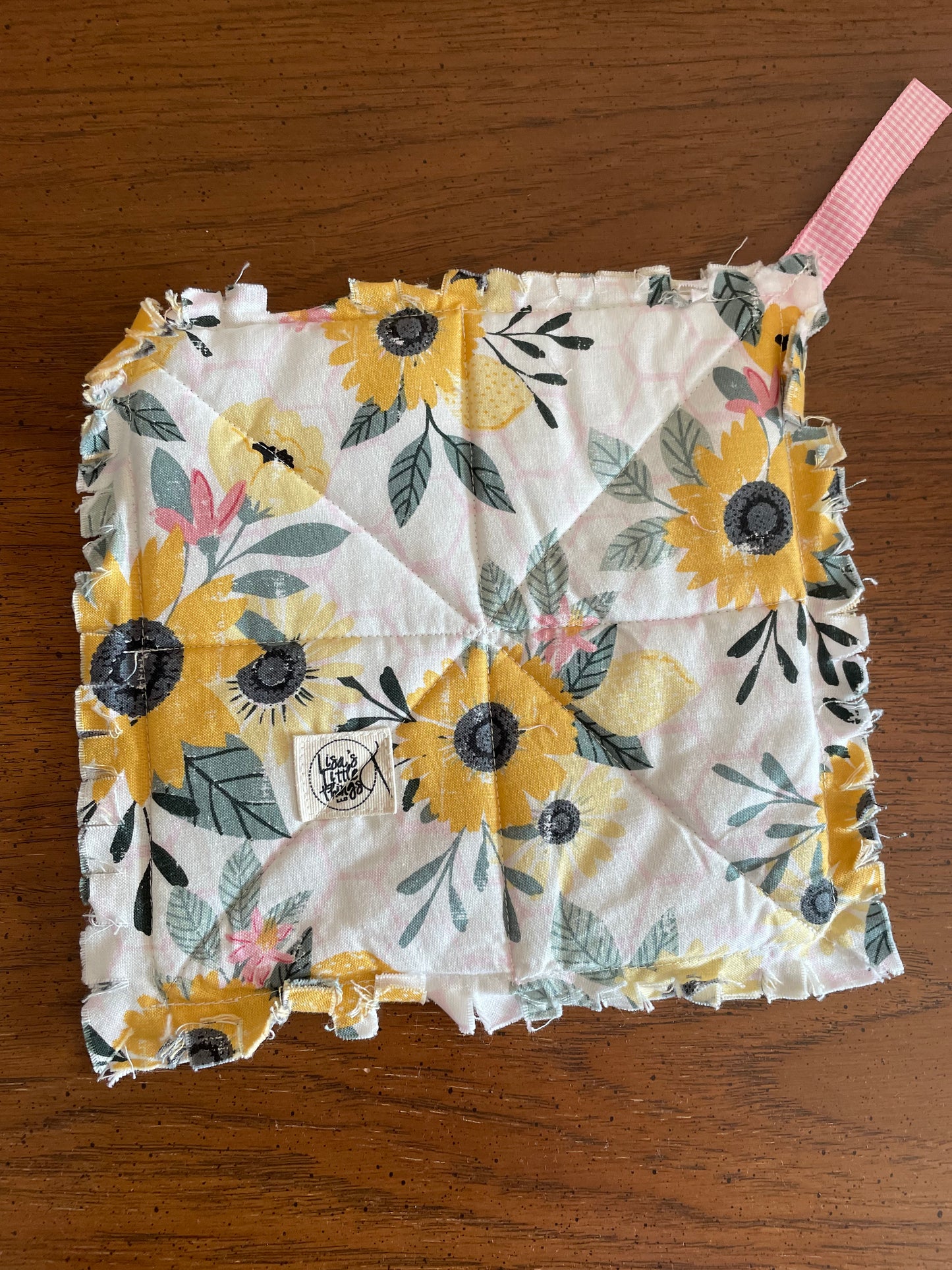 Sunflowers and summer flowers potholder