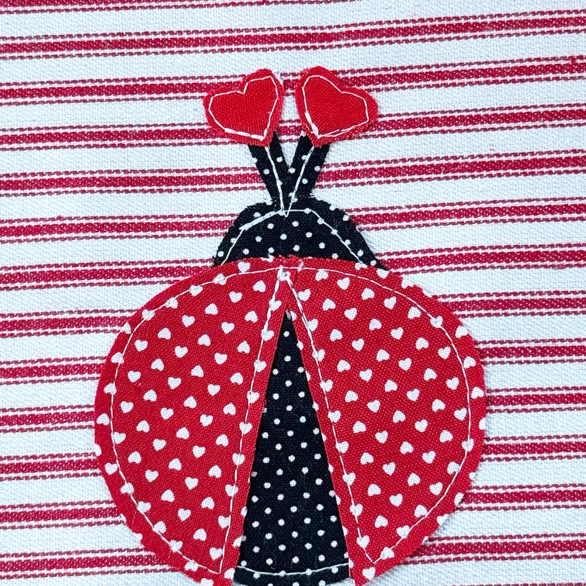 Lovey Lady Bug applique pattern