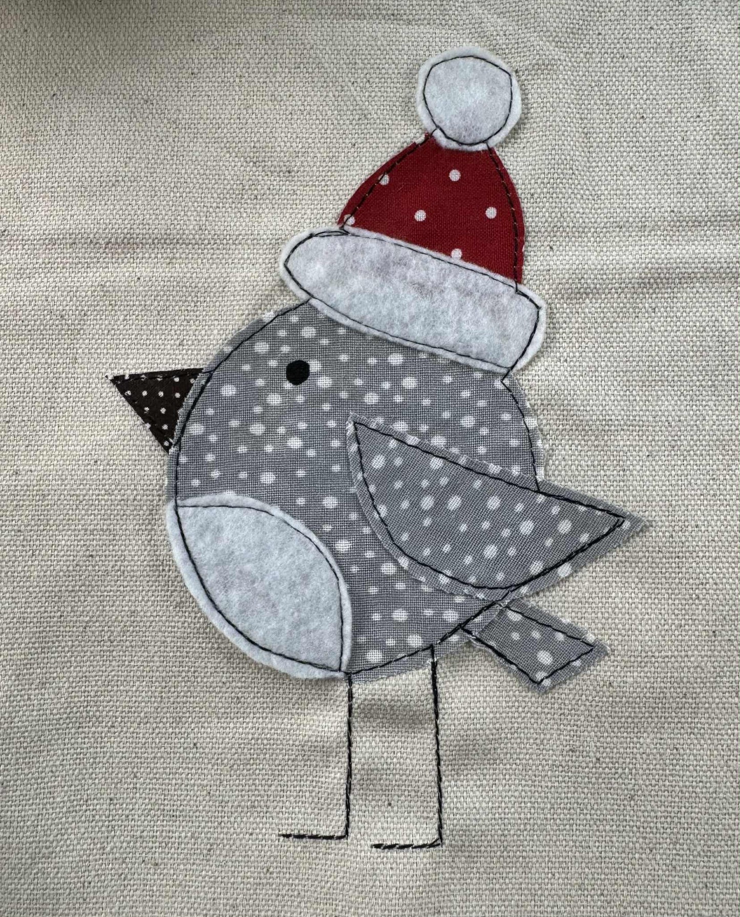 Bird with stocking hat applique patterns